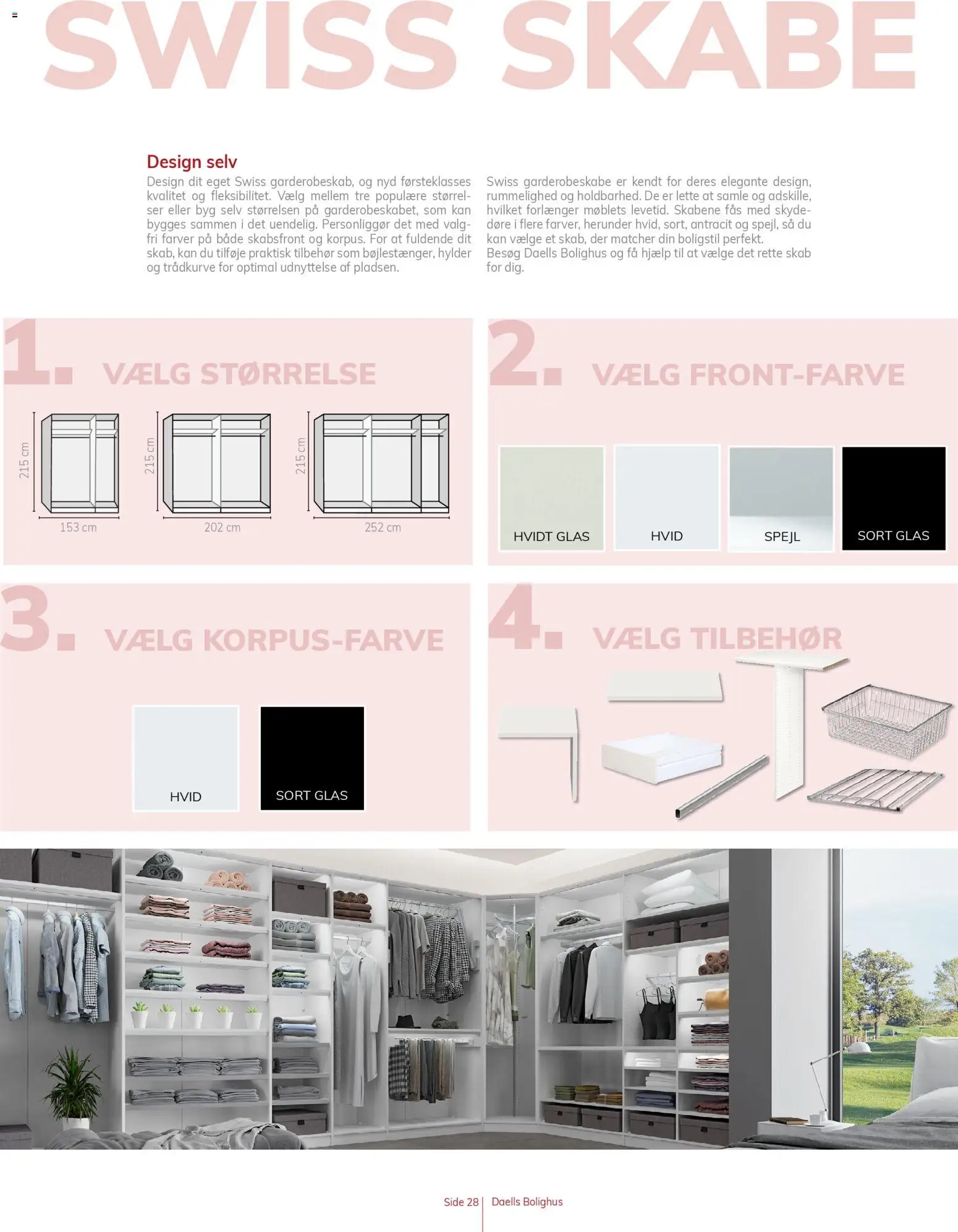 Daells Bolighus tilbudsavis – gyldig fra 11/02/2026 | Side: 28 | Produkter: Garderobeskabe, Skab, Spejl, Søm