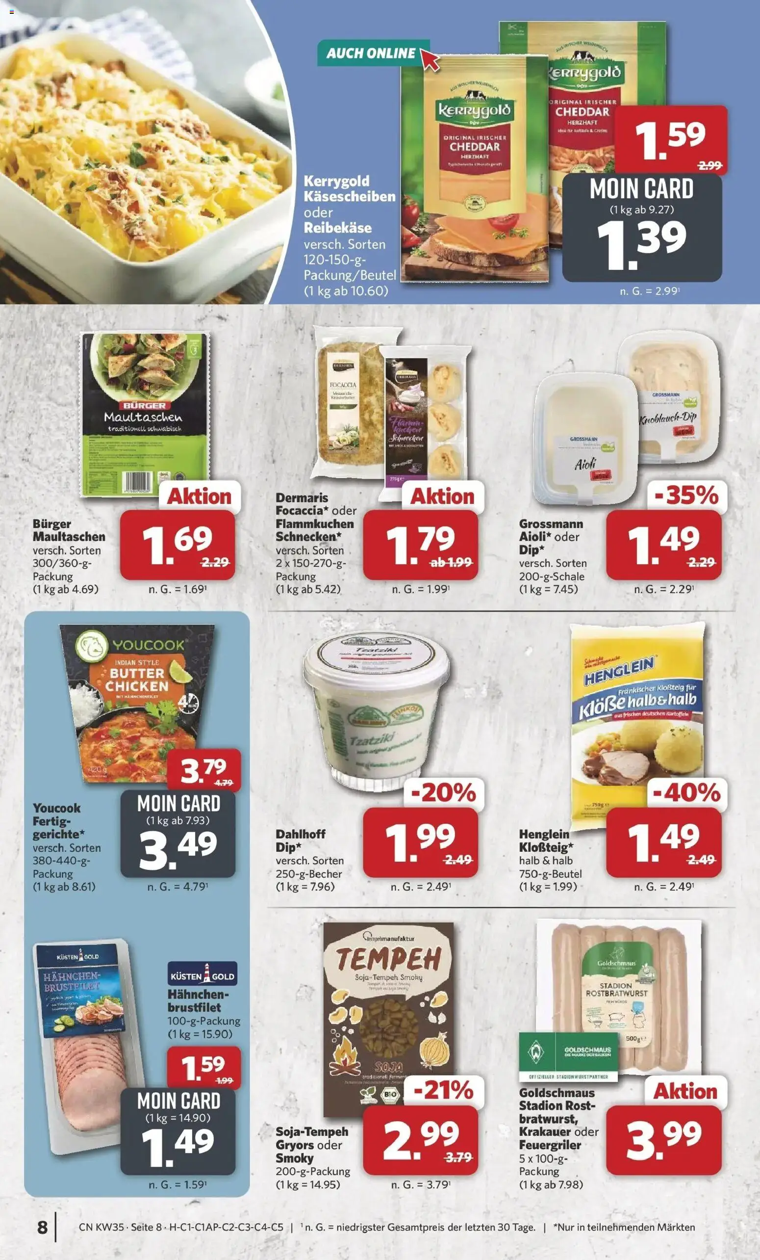 Combi Prospekt Twistringen (ab 24.08.2026) zum Blättern | Seite: 10 | Produkte: Hahnchen, Youcook, Burger, Reibekase
