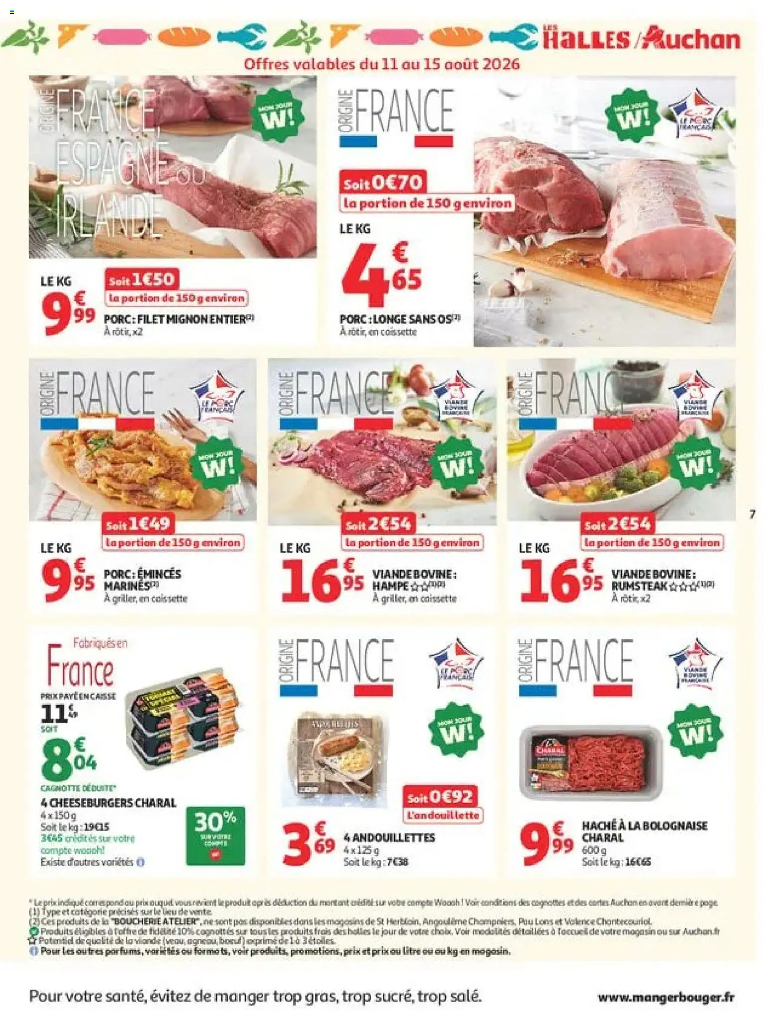 {H1} | Page: 7 | Produits: Andouillettes, Rumsteak, Filet mignon, Viande bovine