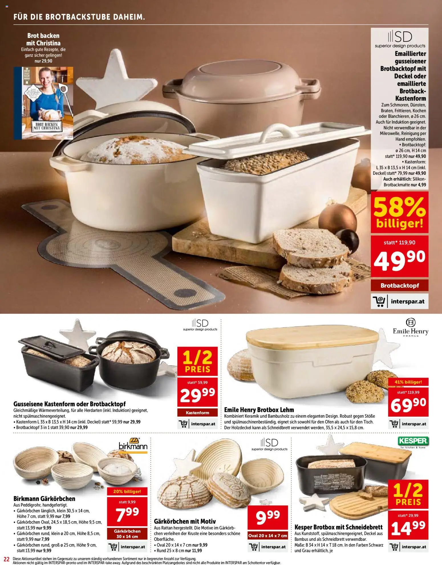Interspar Sonderfolder Backen gültig ab 01.10.2026 | Seite: 22 | Produkte: Ofen, Brot