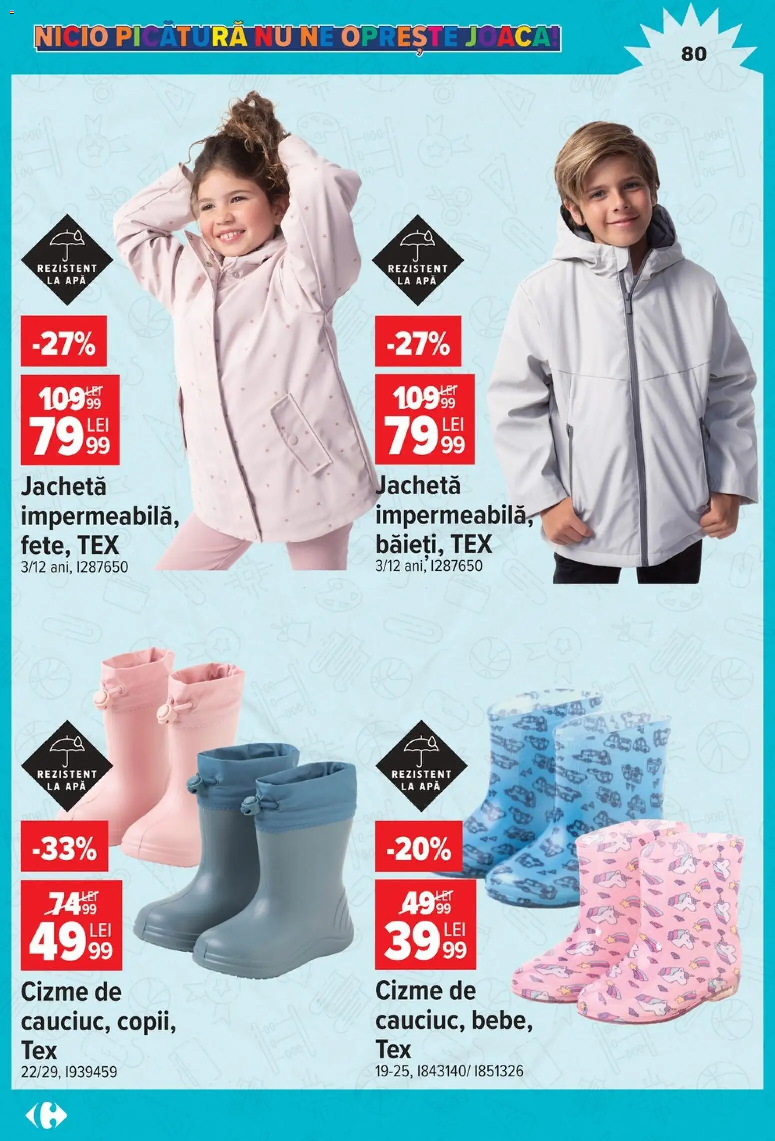 Noul catalog Carrefour – valabil de la 12.08.2026 | Pagină: 80 | Produse: Jachetă, Apă, Tex