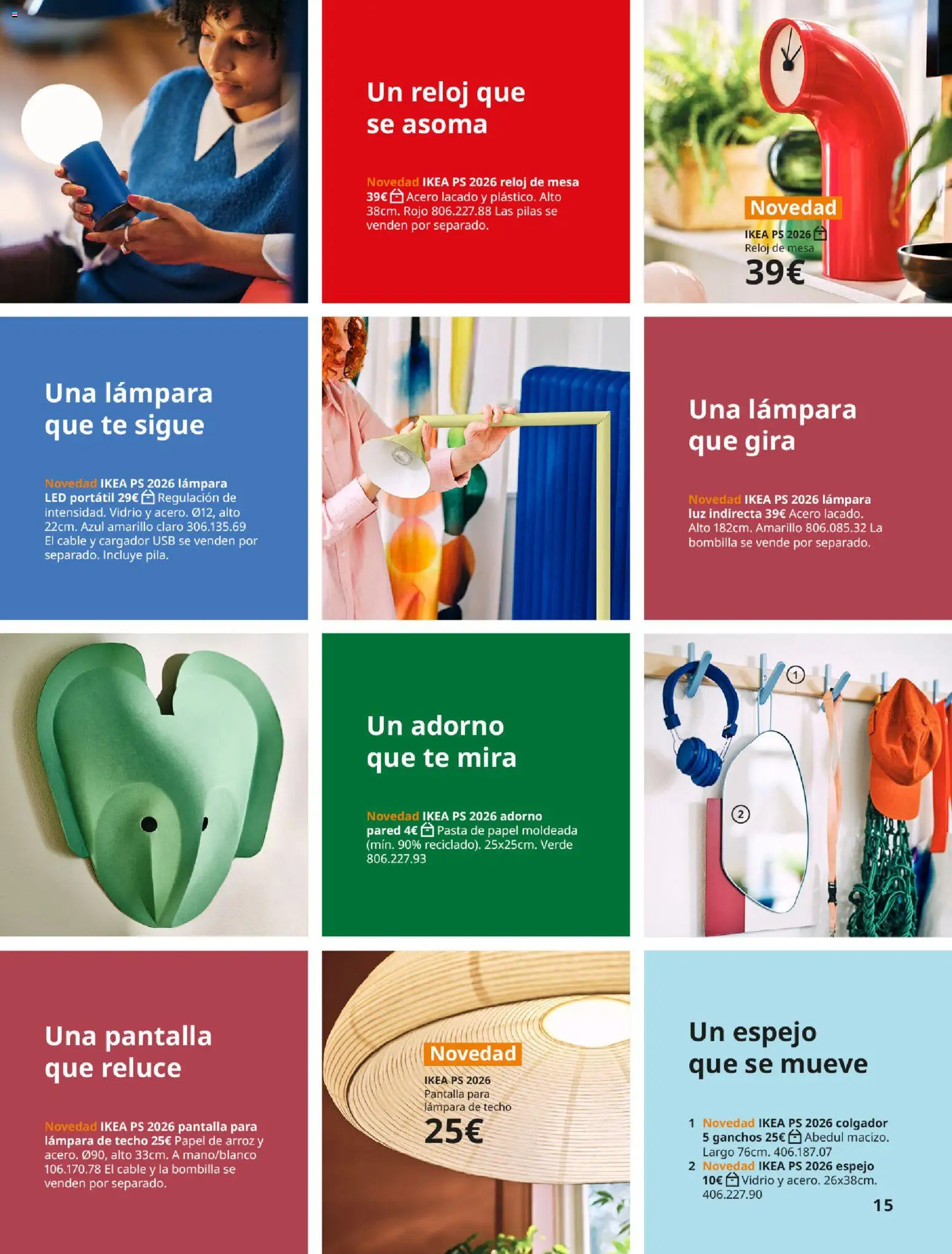 Catálogo IKEA Ps │ válido desde el 01.06.2026 | Página: 15 | Productos: Té, Bombilla, Mesa, Lámpara