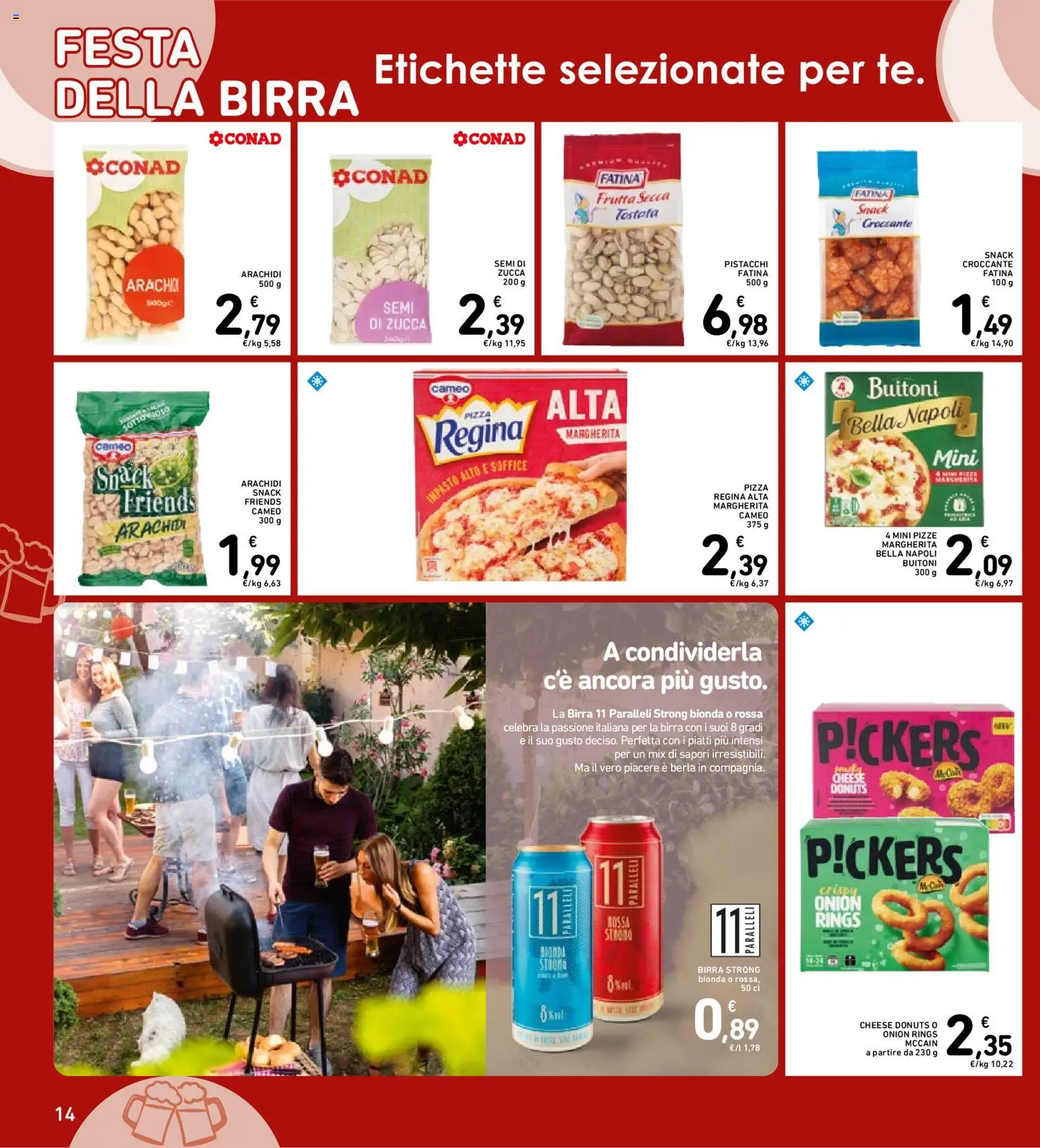 Volantino Spazio Conad del 16.06.2026 | Pagina: 14 | Prodotti: Pizza, Birra, Frutta, Zucca