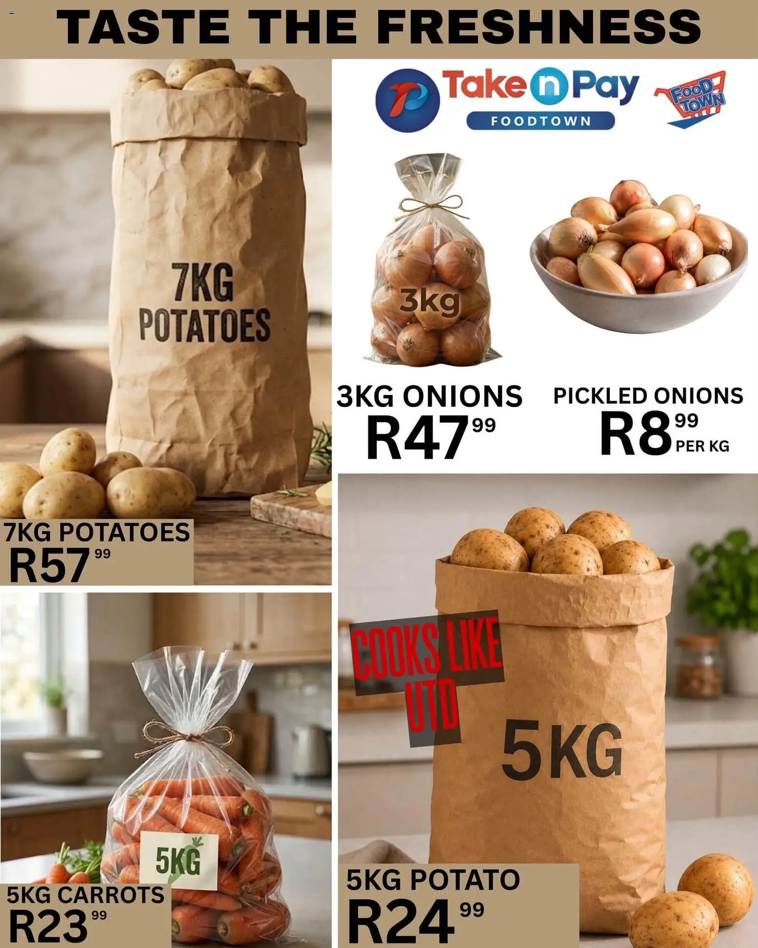 New Take n Pay catalogue – valid from 02/08/2026 | Page: 18 | Products: Carrots, Potatoes, Onions