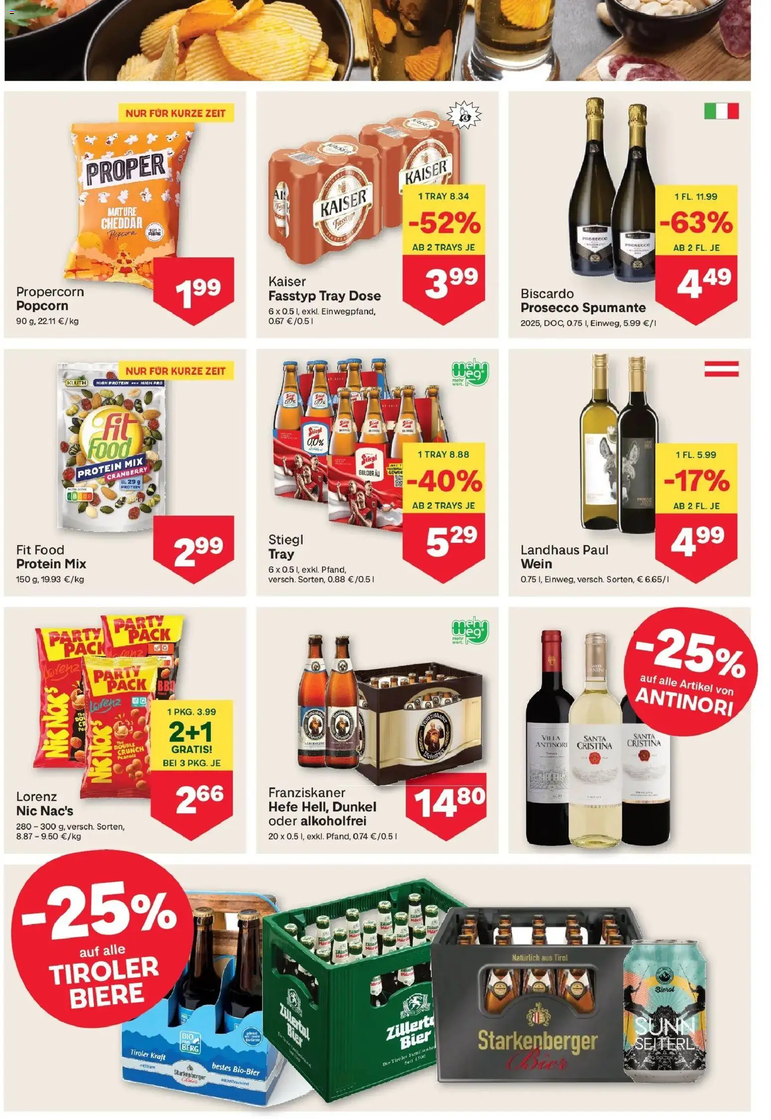 MPREIS Velden gültig ab 30.07.2026 | Seite: 9 | Produkte: Prosecco, Wein, Bier