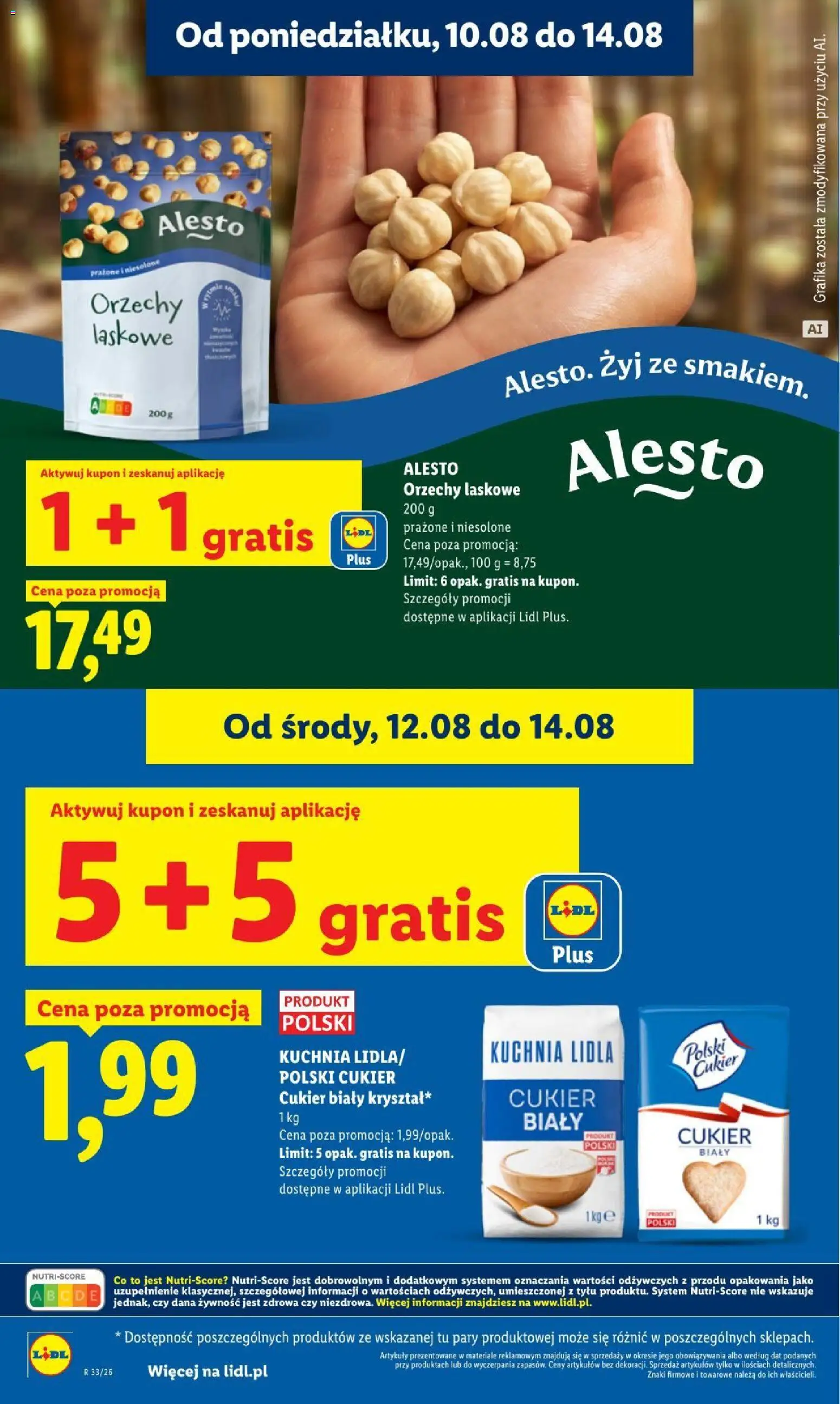 Lidl gazetka od 12.08.2026 | Strona: 26 | Produkty: Żywność, Cukier biały, Orzechy, Cukier