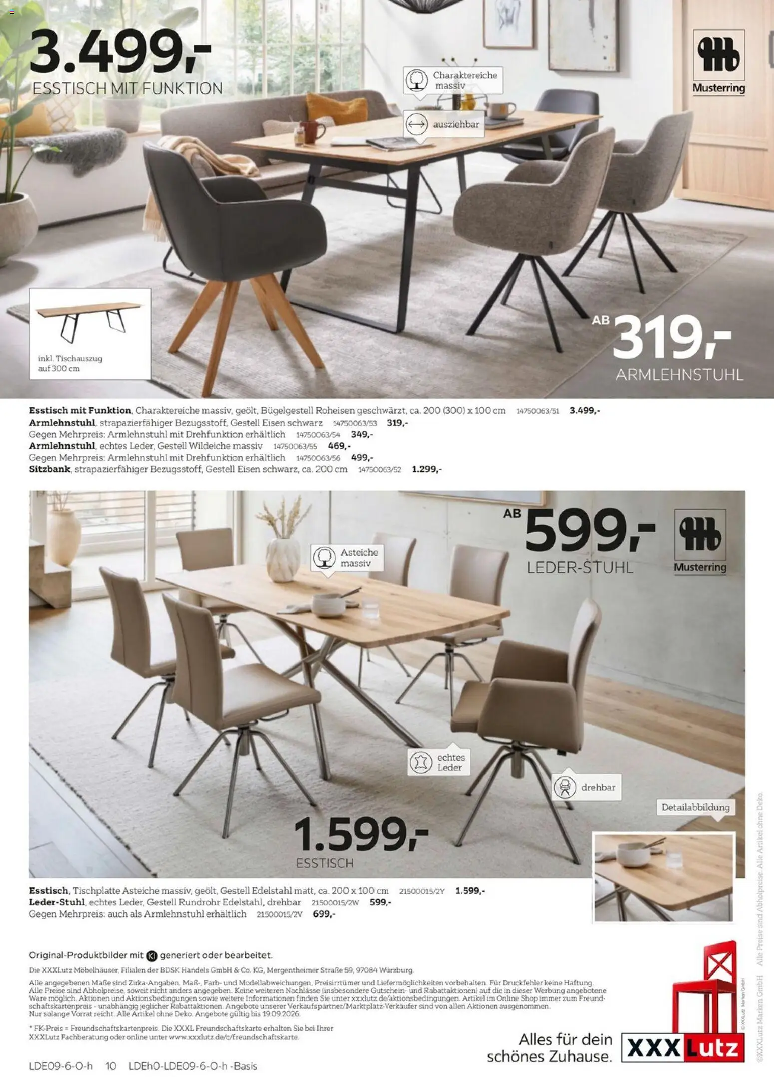 XXXLutz Musterring Spezial – gültig ab 05.09.2026 | Seite: 10 | Produkte: Esstisch