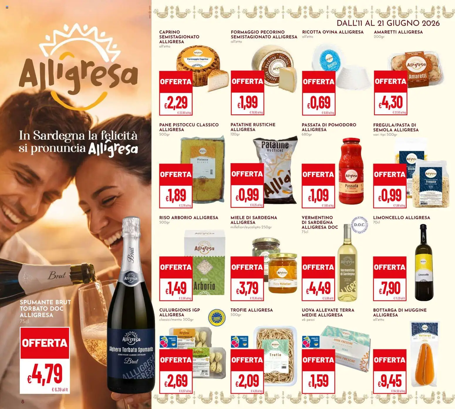 Volantino Pan del 11.06.2026 | Pagina: 8 | Prodotti: Pane, Pomodoro, Spumante, Terra