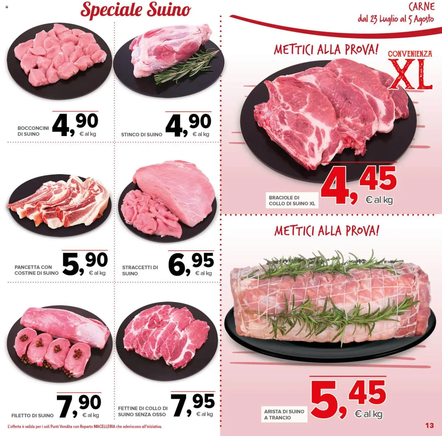 Volantino Todis del 23/07/2026 | Pagina: 13 | Prodotti: Pancetta, Suino