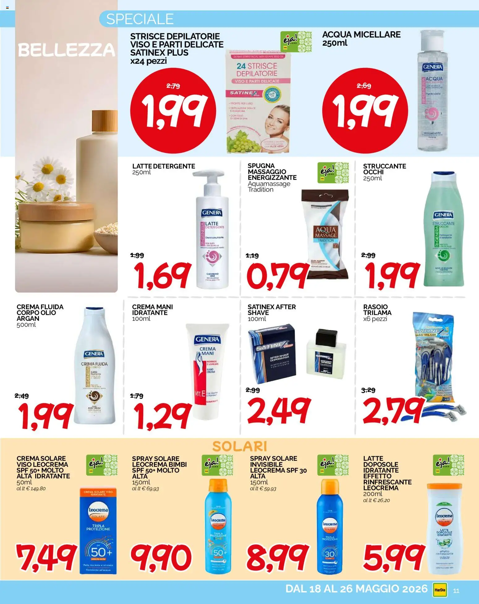 Volantino HarDis del 18.05.2026 | Pagina: 11 | Prodotti: Acqua micellare, Dopobarba, Detergente, Acqua