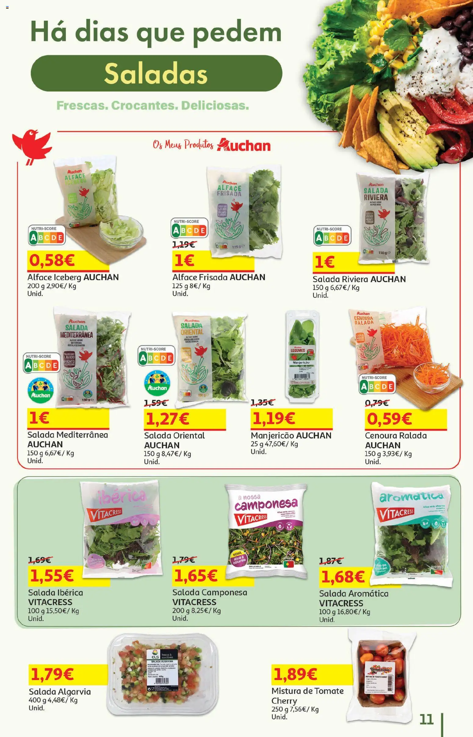 Auchan - Festa de Verão │ válido de 05/08/2026 | Página: 11 | Produtos: Beterraba, Rúcula, Cenoura, Salada