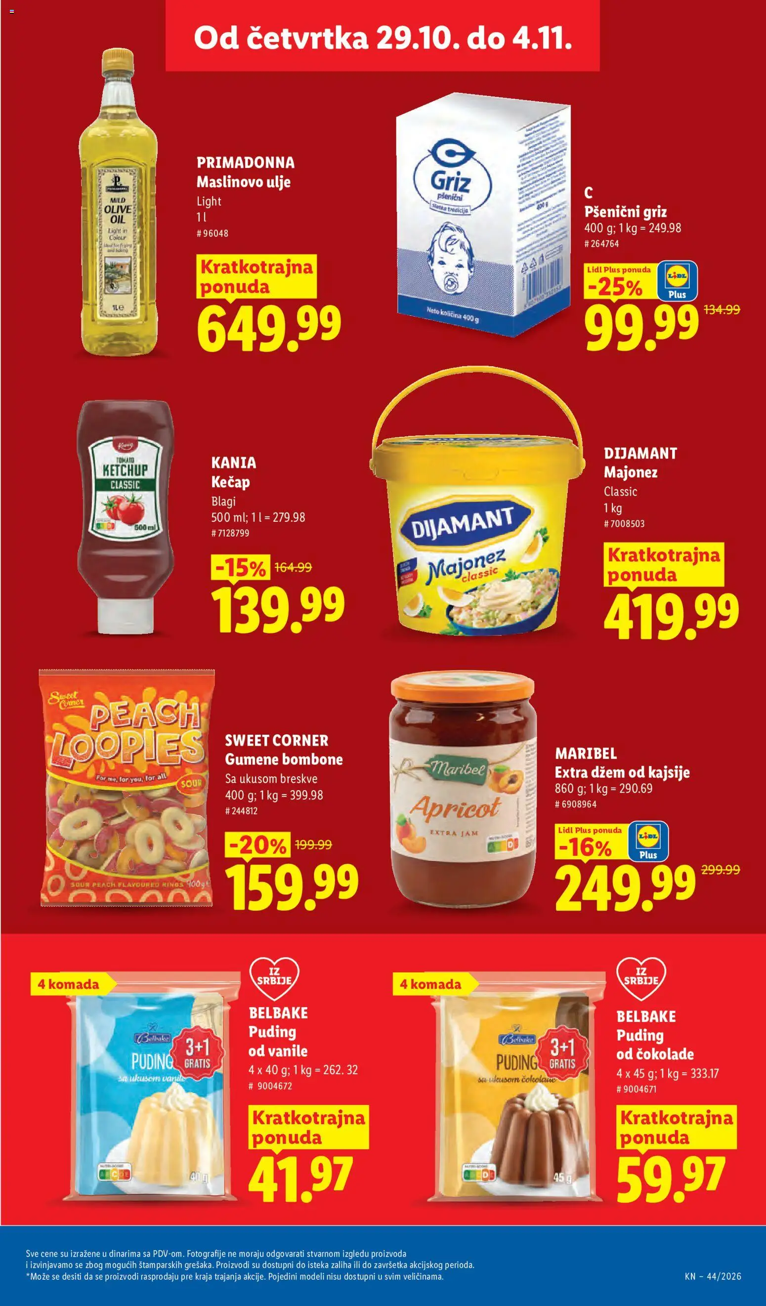 Lidl katalog - važi od 29.10.2026 | Strana: 31 | Proizvode: Majonez, Bombone, Kečap, Griz