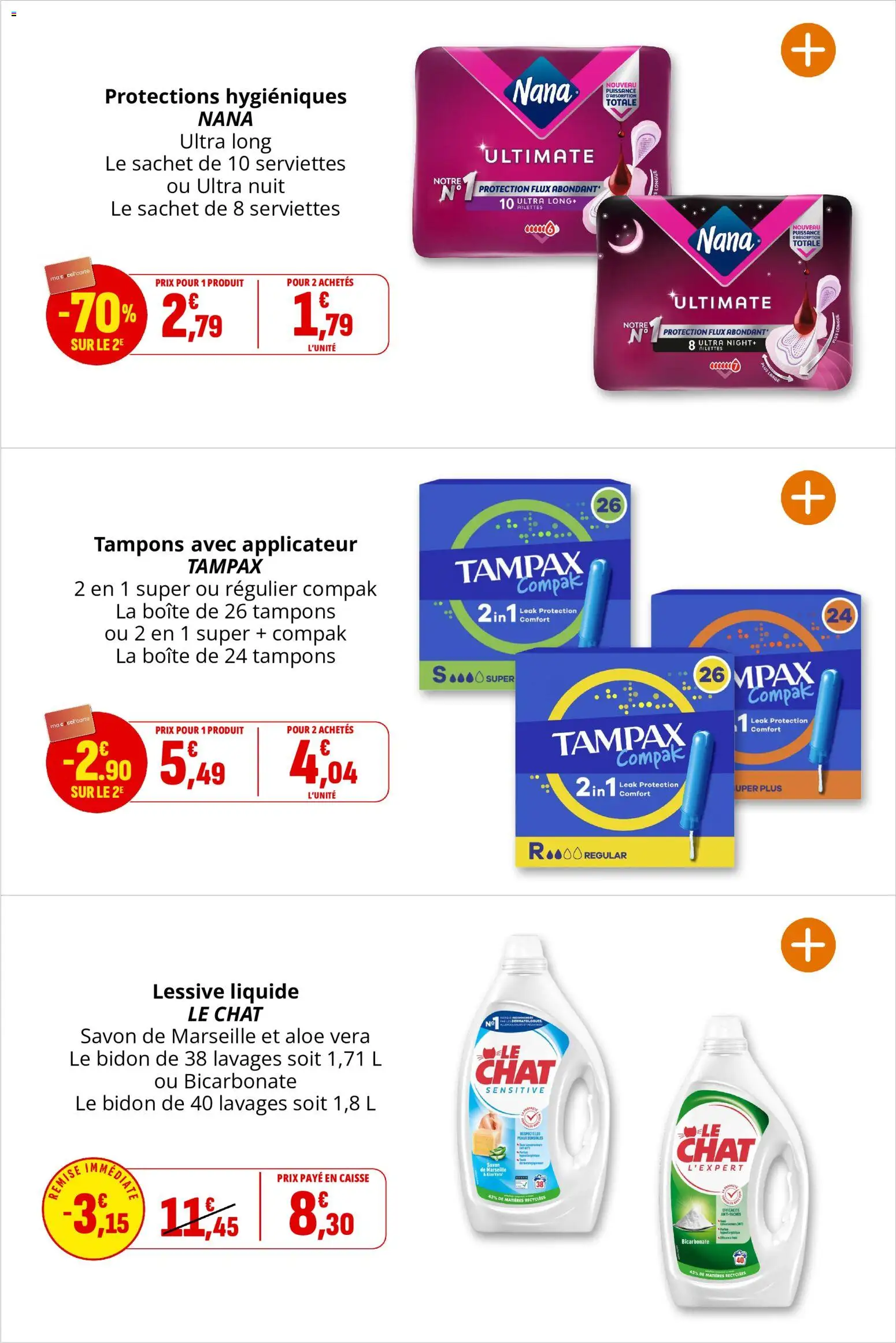 {H1} | Page: 20 | Produits: Savon de marseille, Tampons, Lessive liquide Le Chat, Savon