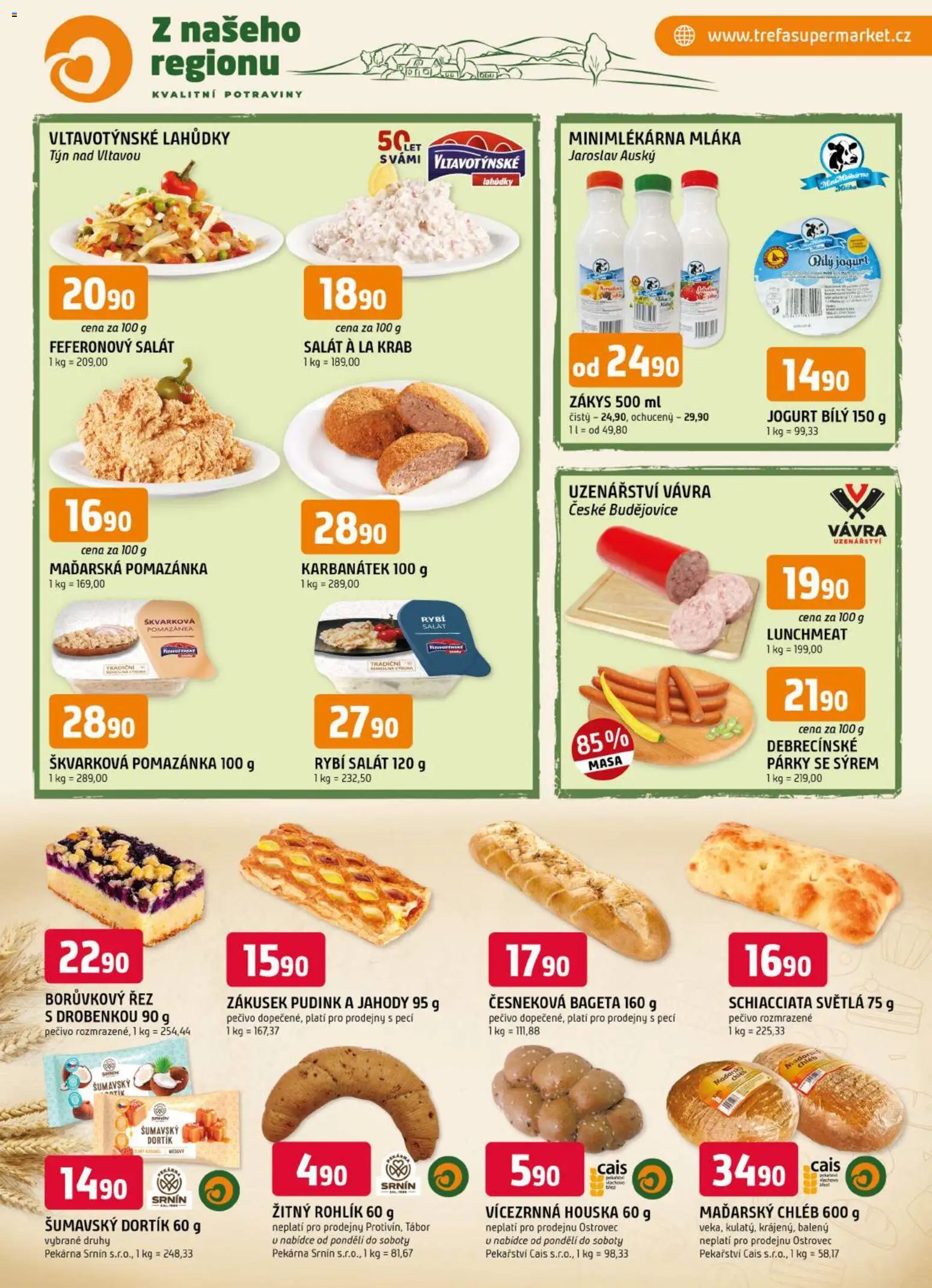 Trefa leták od 22.07.2026 | Strana: 5 | Produkty: Rohlík, Salát, Pečivo, Pomazánka