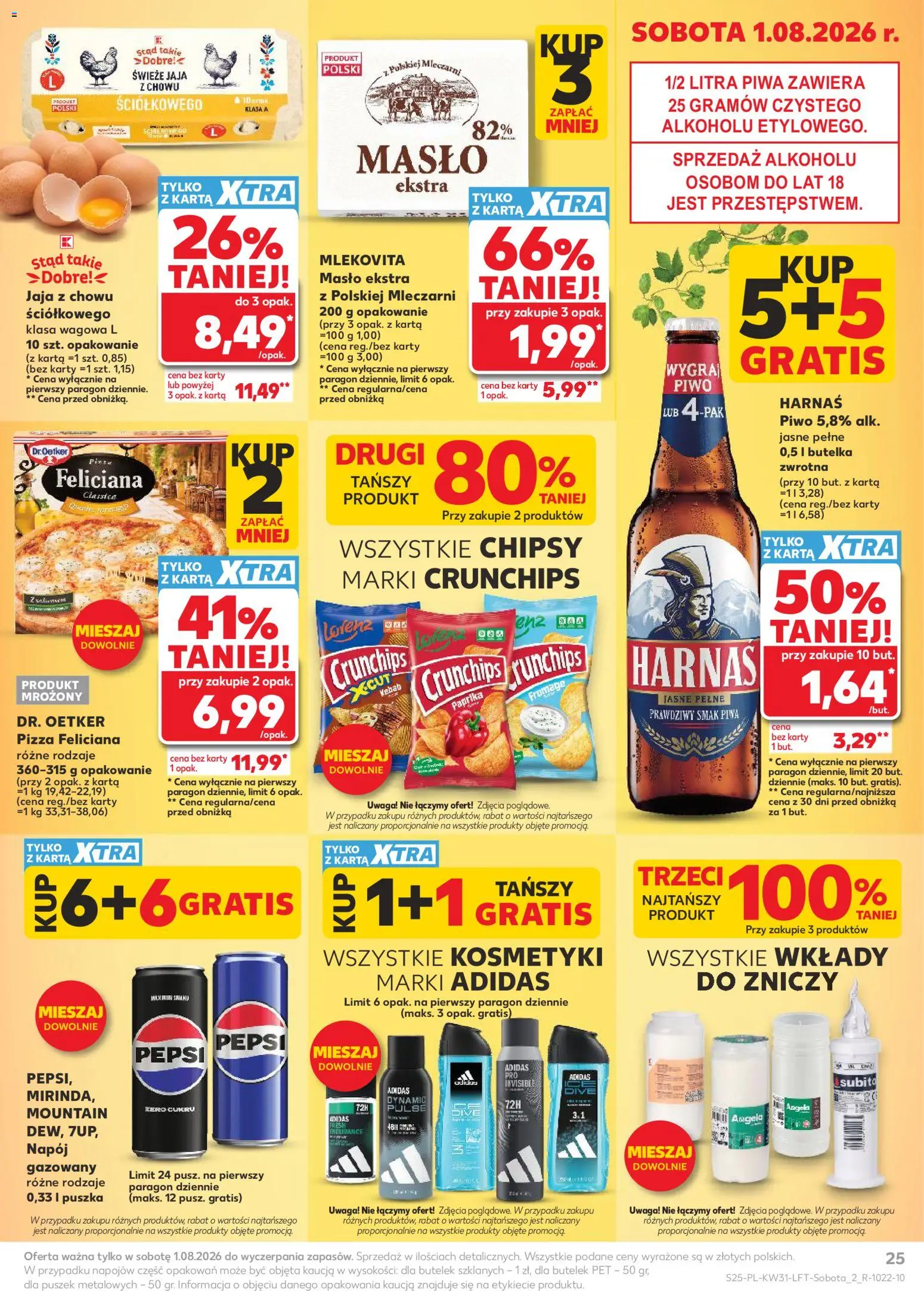 Kaufland gazetka od 30.07.2026 | Strona: 25 | Produkty: Karta, Kebab, Piwo, Pizza Feliciana