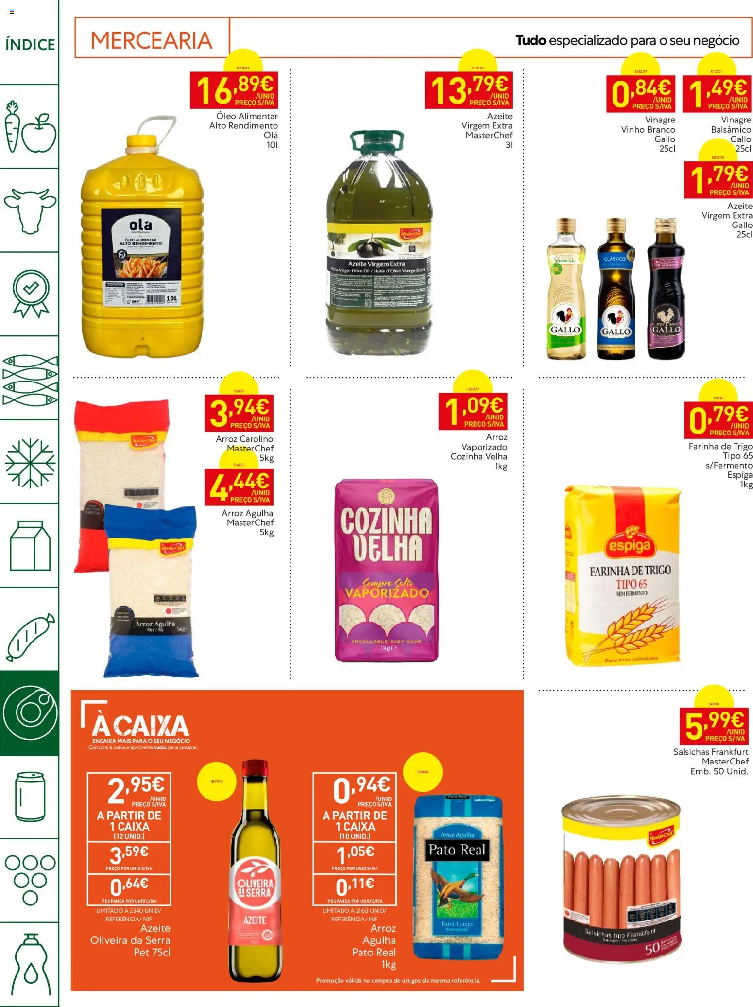 Recheio Horeca │ válido de 18/08/2026 | Página: 14 | Produtos: Vinagre, Azeite, Farinha de trigo, Mercearia