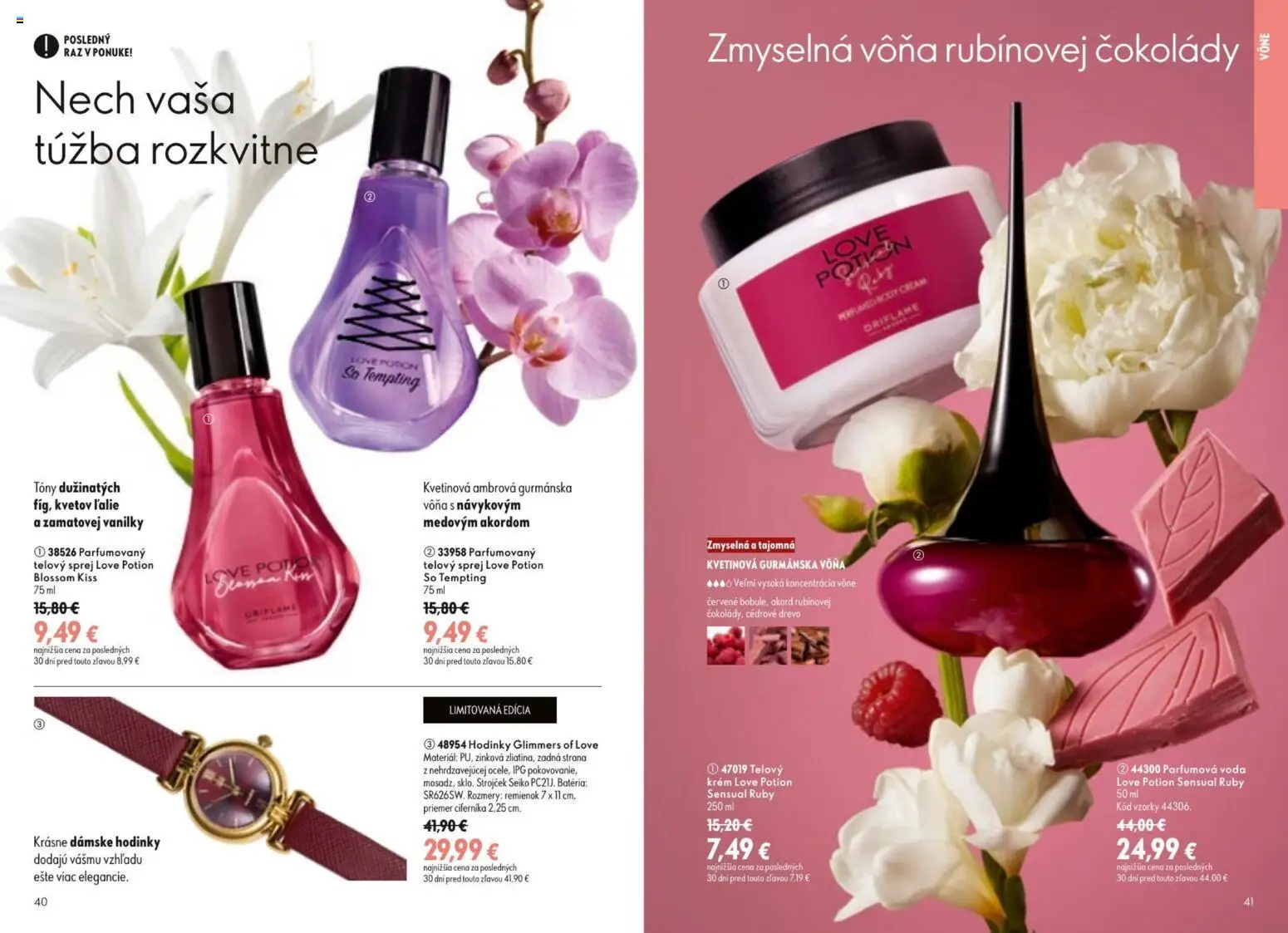 Nové Oriflame akcie – leták je platný od 09.09.2026 | Strana: 21 | Produkty: Strojček, Dámske hodinky, Hodinky, Voda