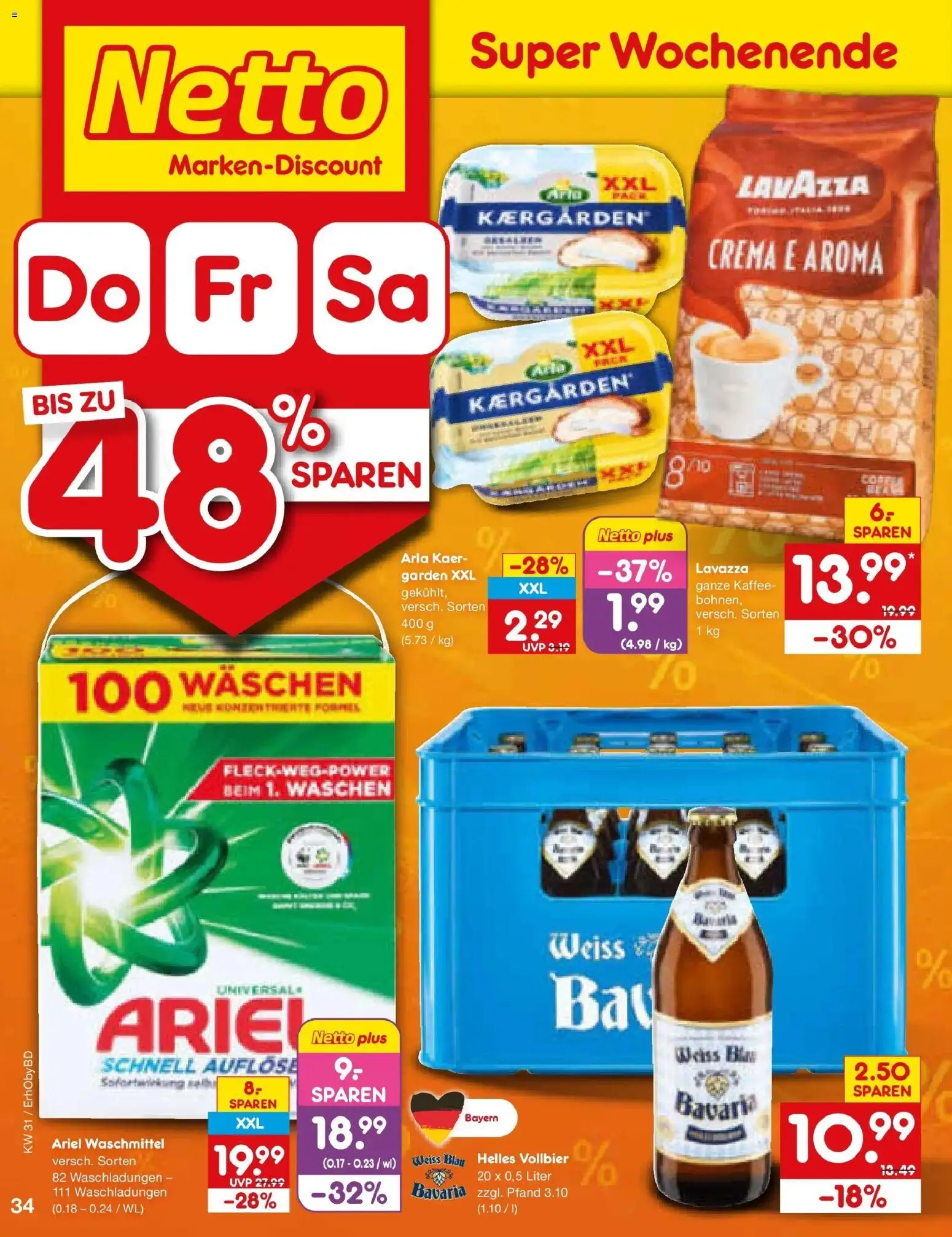 Netto Marken-Discount Prospekt Velden – gültig ab 27.07.2026 | Seite: 51 | Produkte: Lavazza, Ariel, Kaffee, Waschmittel