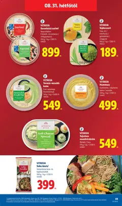 Lidl akciós újság - amely érvényes a következő dátumtól: 2026.08.27. | Oldal: 69 | Termékek: Szendvicskrém, Matcha, Surimi, Száraztészta