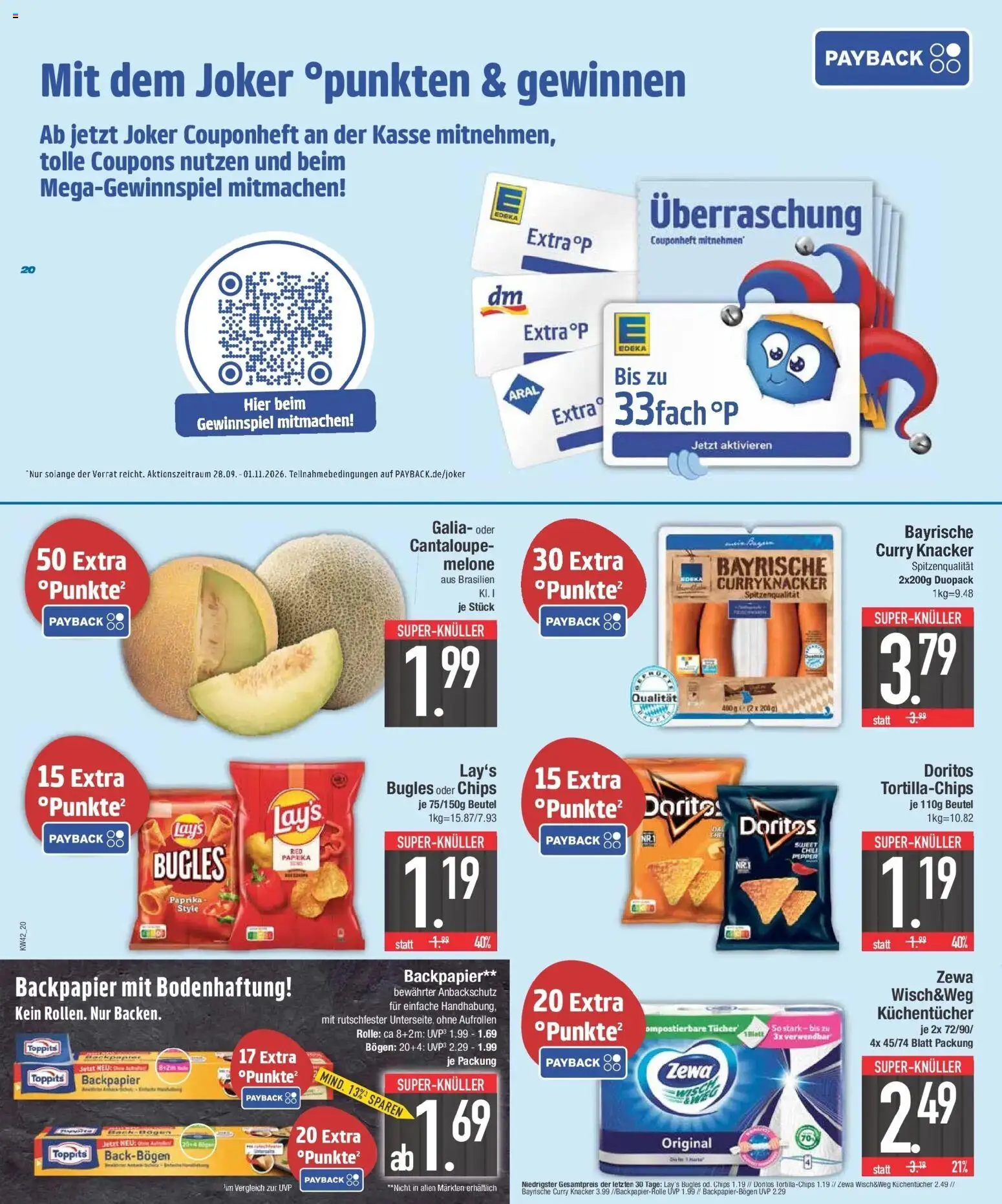 E center Prospekt Stadtbergen (ab 12.10.2026) zum Blättern | Seite: 24 | Produkte: Zewa, Paprika, Melone, Chips