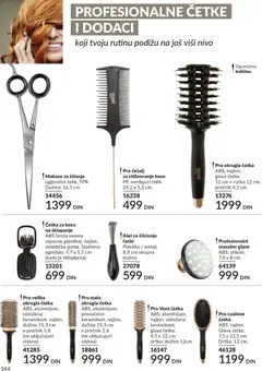 Pro okrugla četka, ABS, najlon. glava četke: 11 cm + ručka 12 cm, prečnik 4,1 cm. - pregled AVON kataloga - važi od 01.05.2026 | Strana: 144