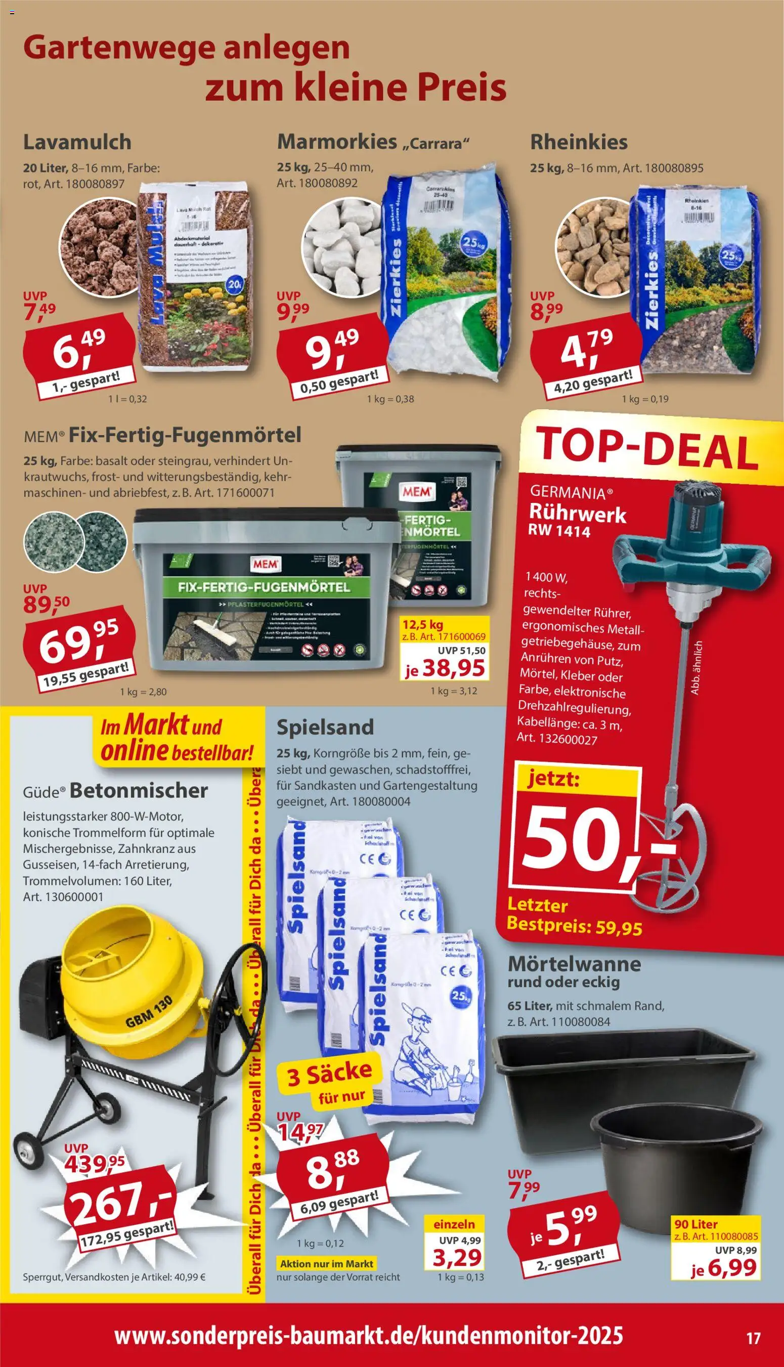 Sonderpreis Baumarkt Prospekt 	 – gültig ab 09.05.2026 | Seite: 17