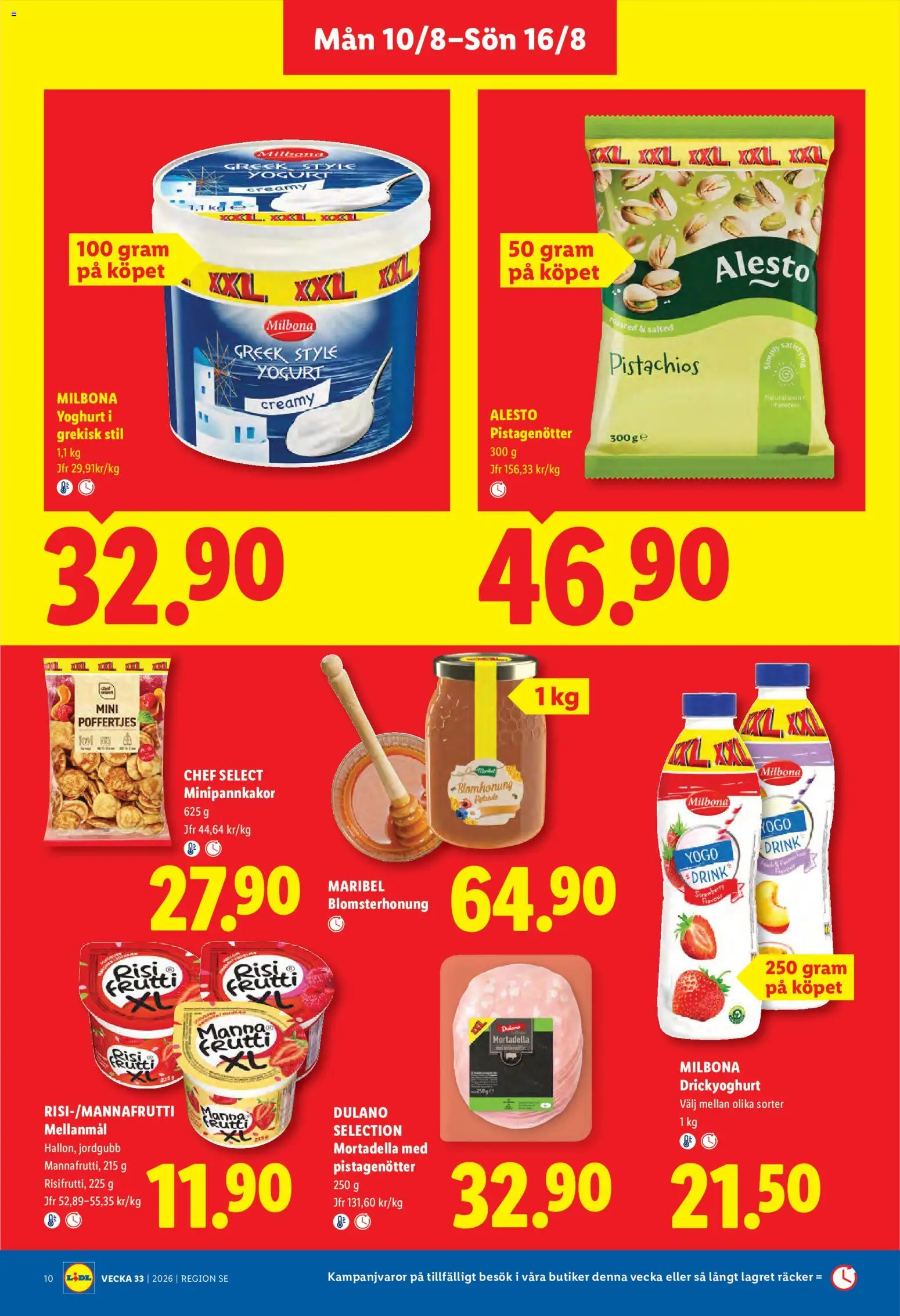 Lidl reklamblad aktuell från 10/08/2026 | Sida: 10 | Produkter: Yoghurt