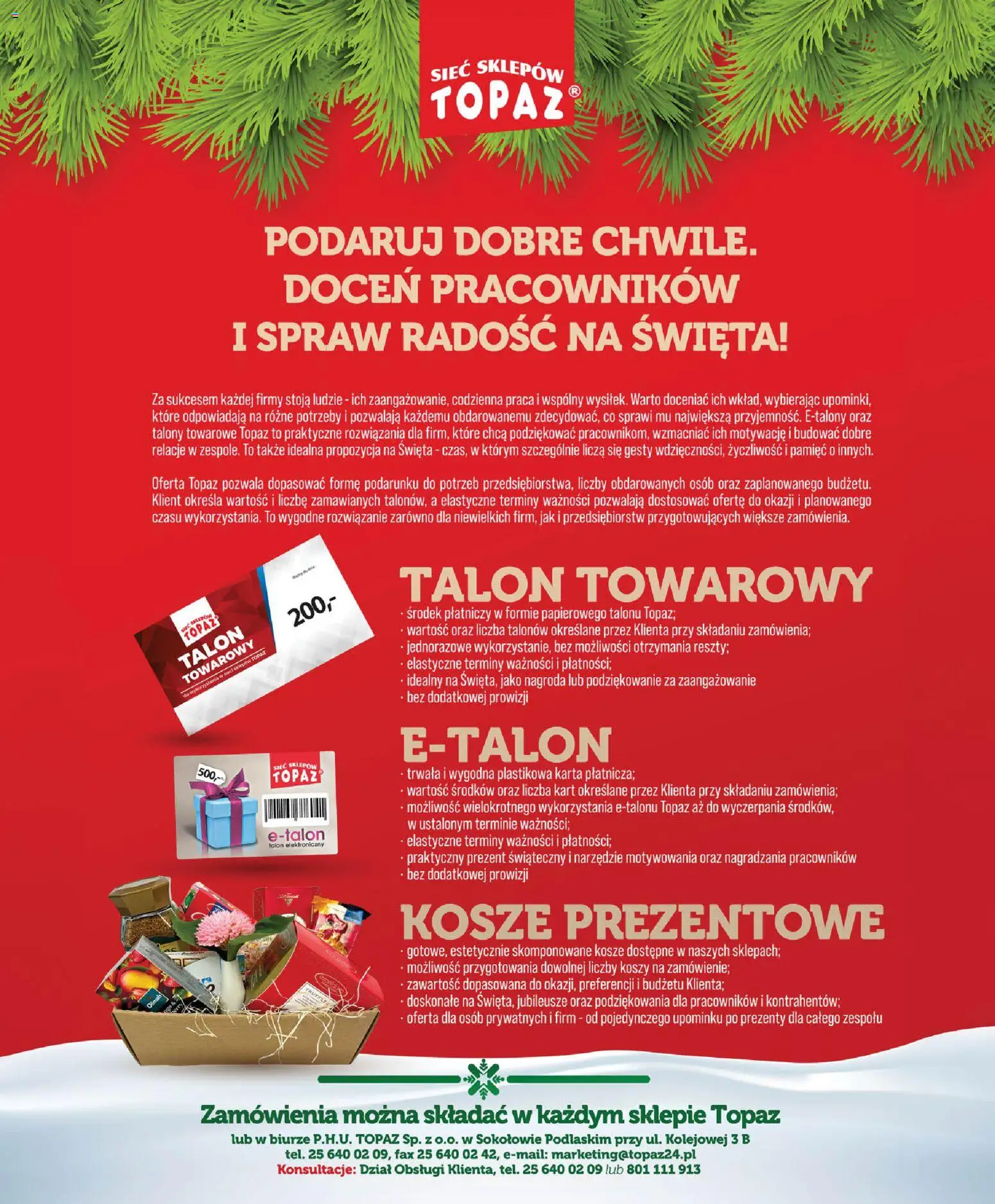 Topaz gazetka - MAZ od 15.10.2026 | Strona: 11 | Produkty: Karta, Kosze prezentowe