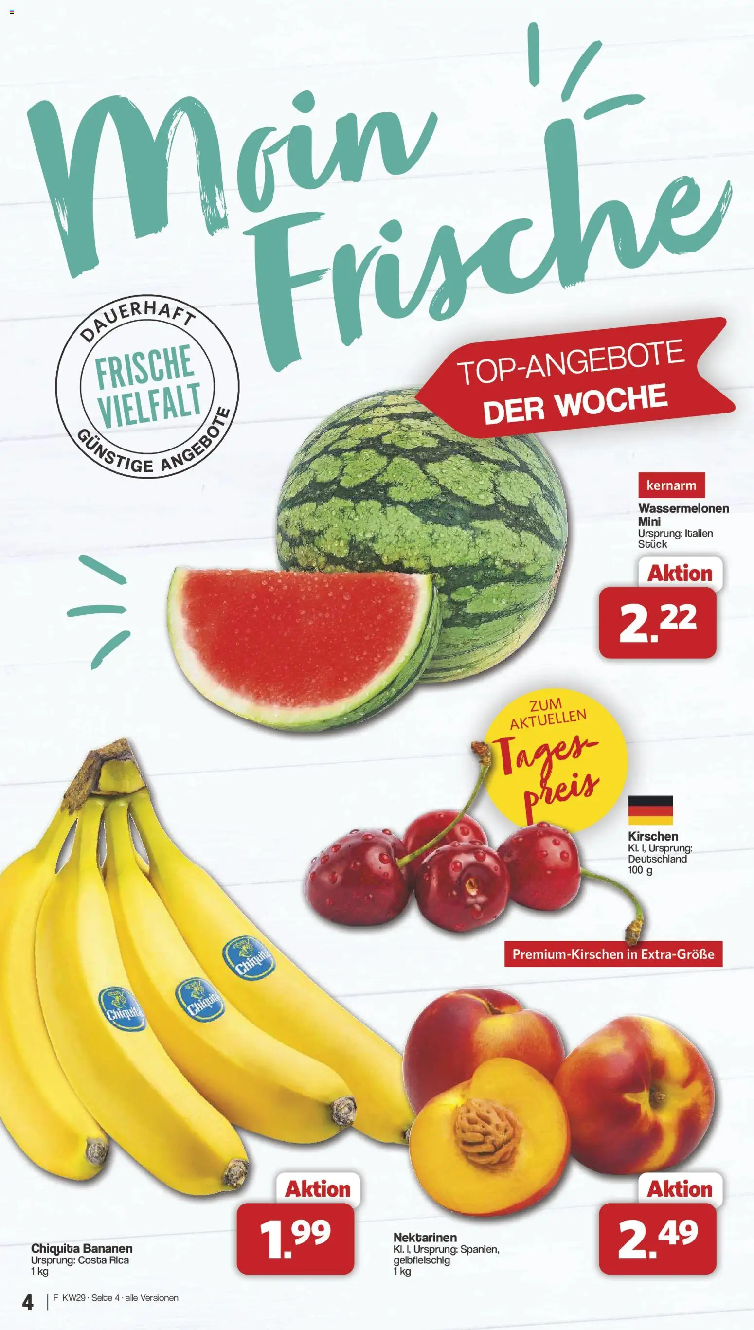 Famila Nordwest Prospekt – gültig ab 13.07.2026 | Seite: 4 | Produkte: Nektarinen, Bananen, Kirschen