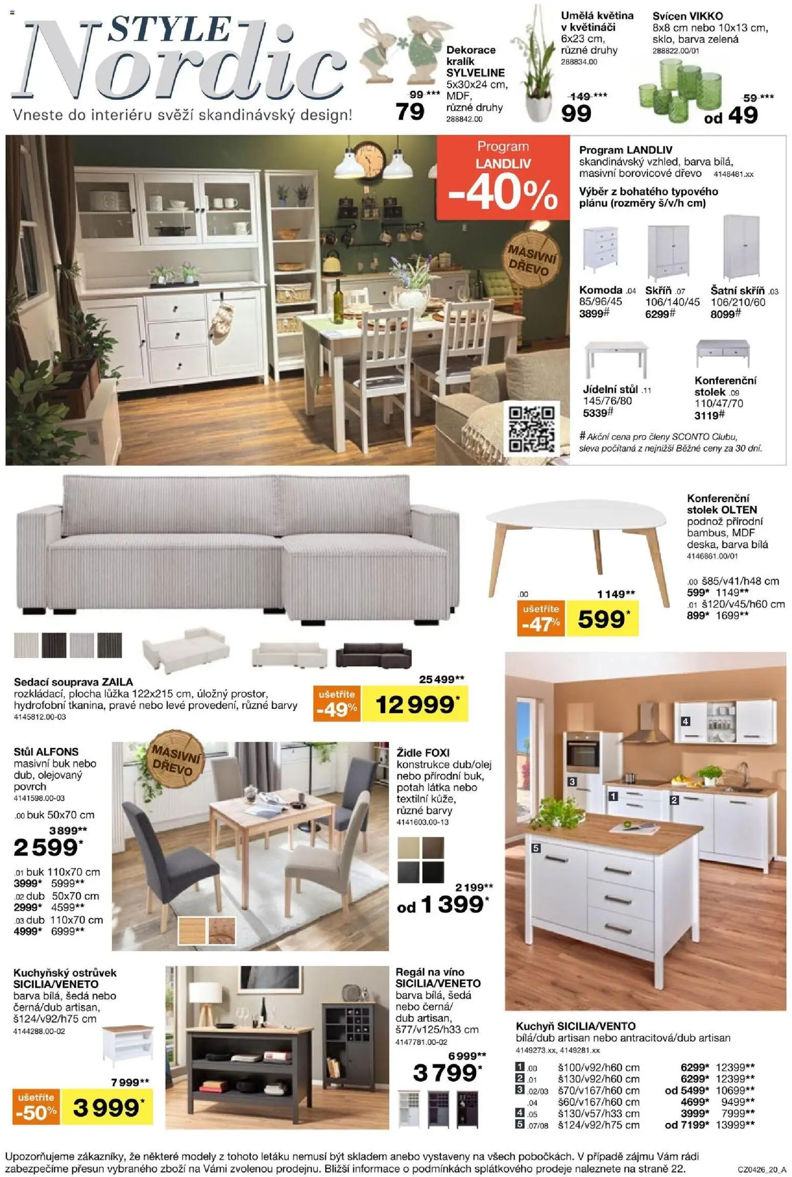 Sconto nábytek leták od 04.03.2026 | Strana: 20 | Produkty: Modely, Stolek, Regál, Stůl