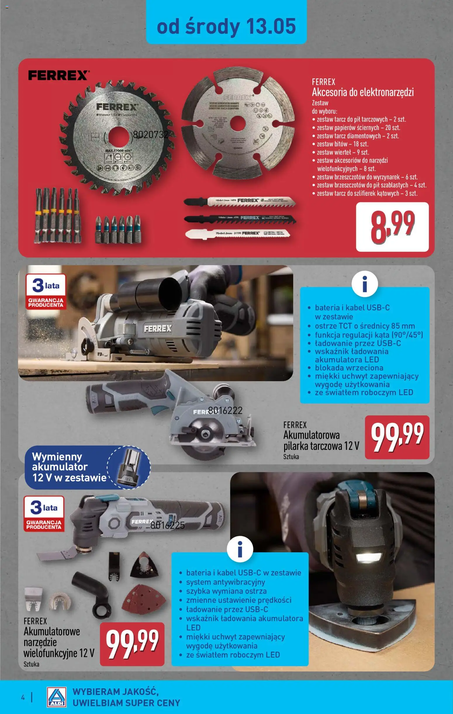 Aldi gazetka - Hity od Środy i od Soboty od 13.05.2026 | Strona: 4 | Produkty: Kabel, Bateria