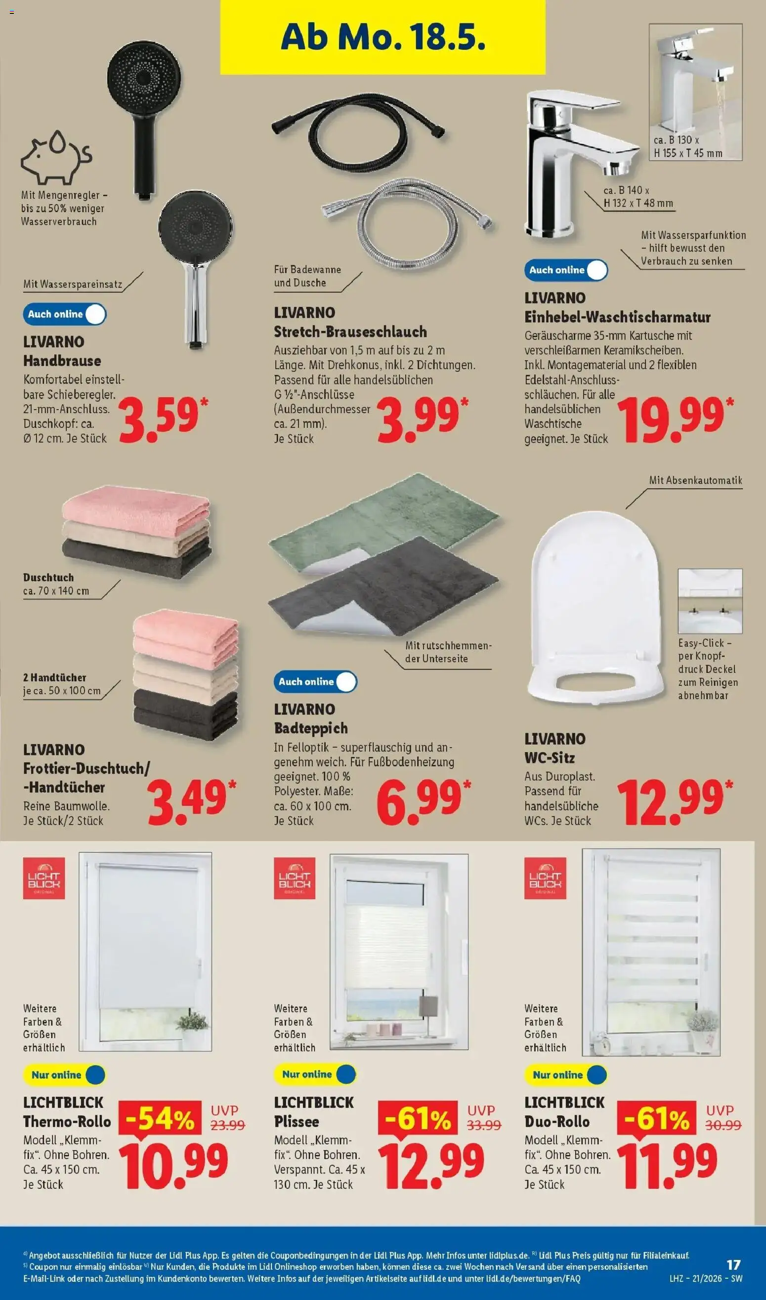 Lidl Prospekt Weikersheim – gültig ab 17.05.2026 | Seite: 35 | Produkte: Dusche, Duschkopf
