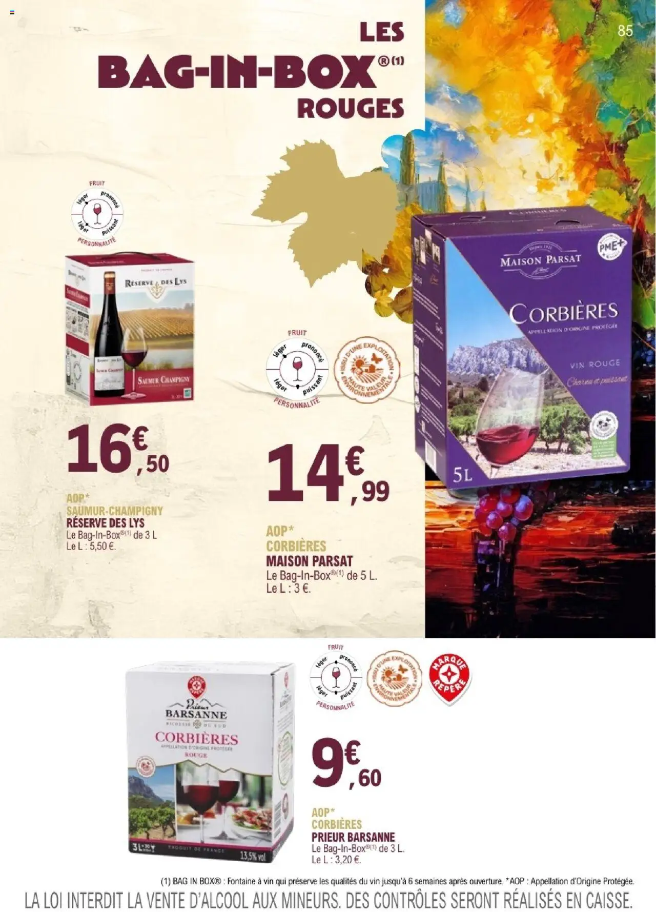 {H1} | Page: 85 | Produits: Vin rouge, Vin