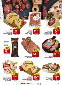 DALMATINSKA PANCETA, Pivac, cca 1,2kg, 1kg - Pregled kataloga iz trgovine Konzum, vrijedi od 10.06.2026 | Stranica: 21