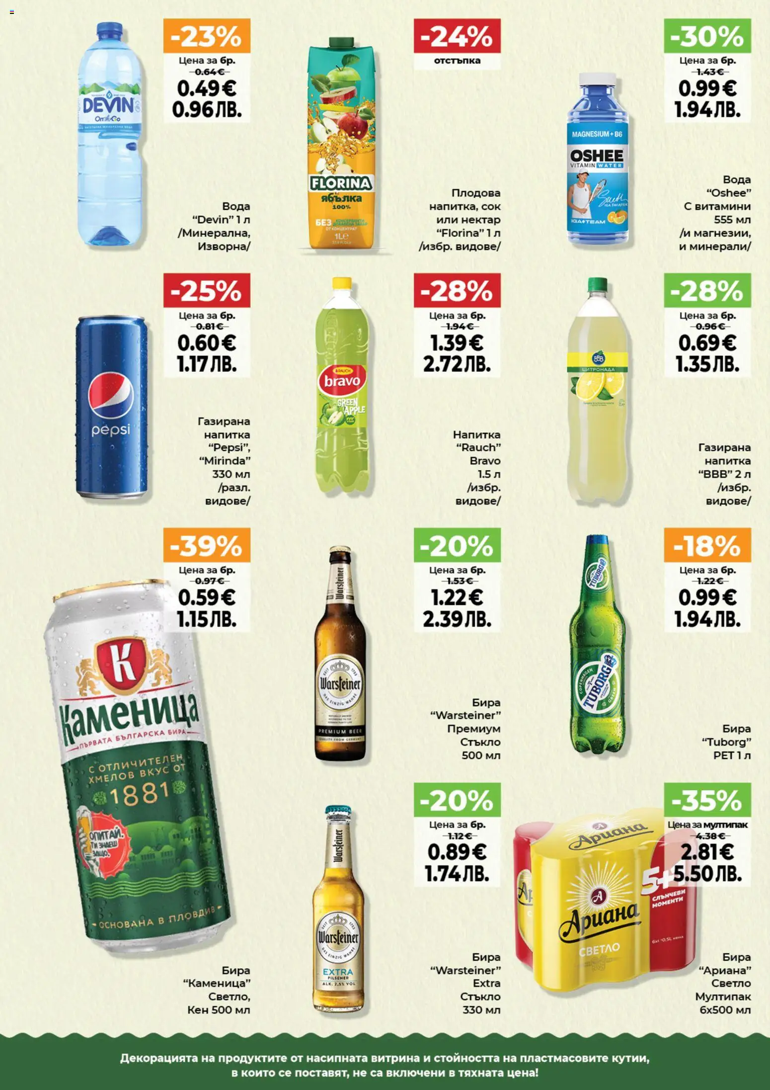 {H1} | Страница: 8 | Продукти: Сок, Вода, Кен, Напитка