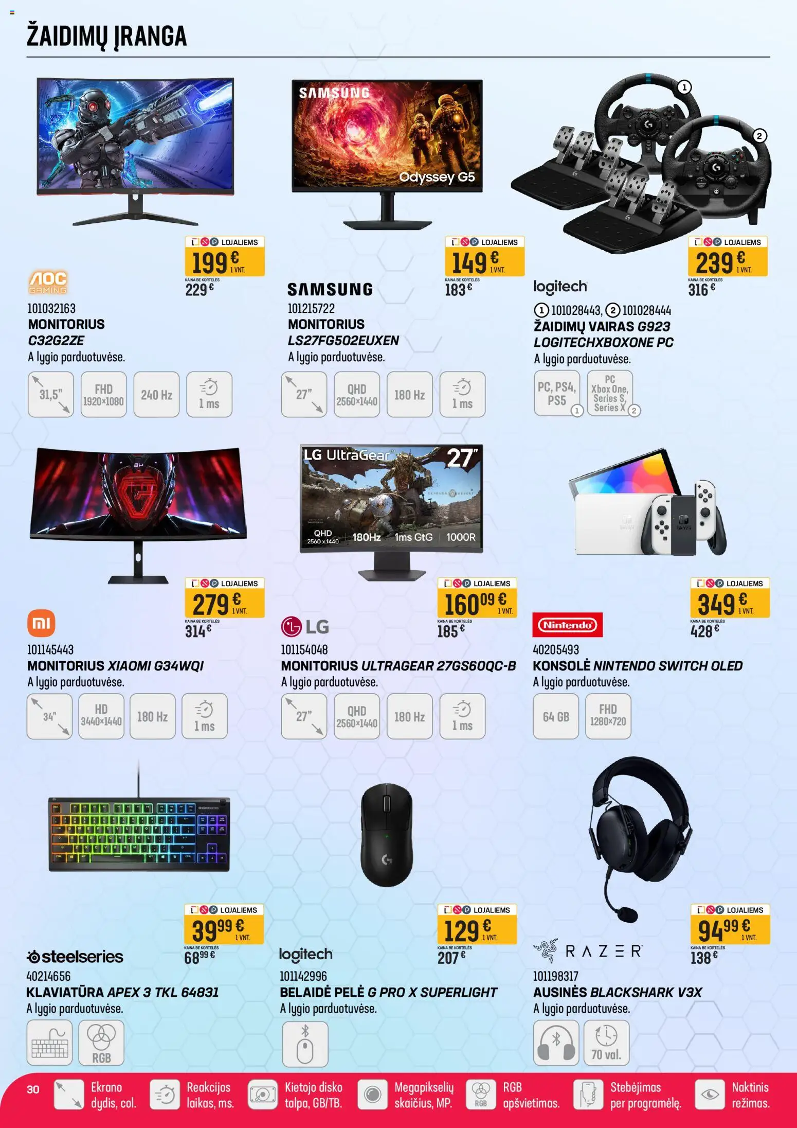 Senukai akcijos nuo 2026.08.26 | Puslapis: 30 | Prekių: Monitorius, Pelė, Ausinės, Xbox