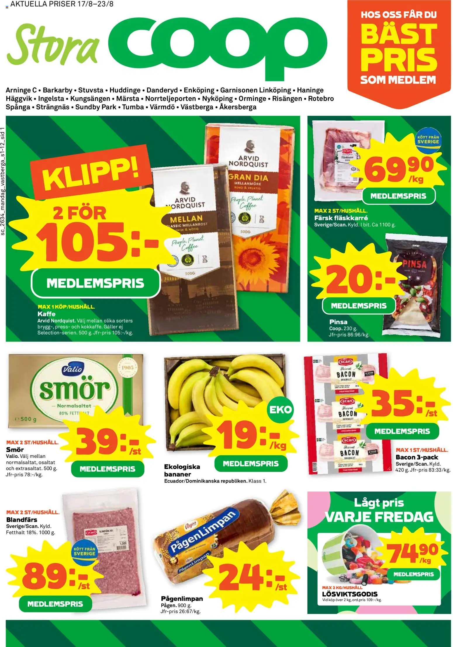 Stora Coop reklamblad aktuell från 17/08/2026 | Sida: 1