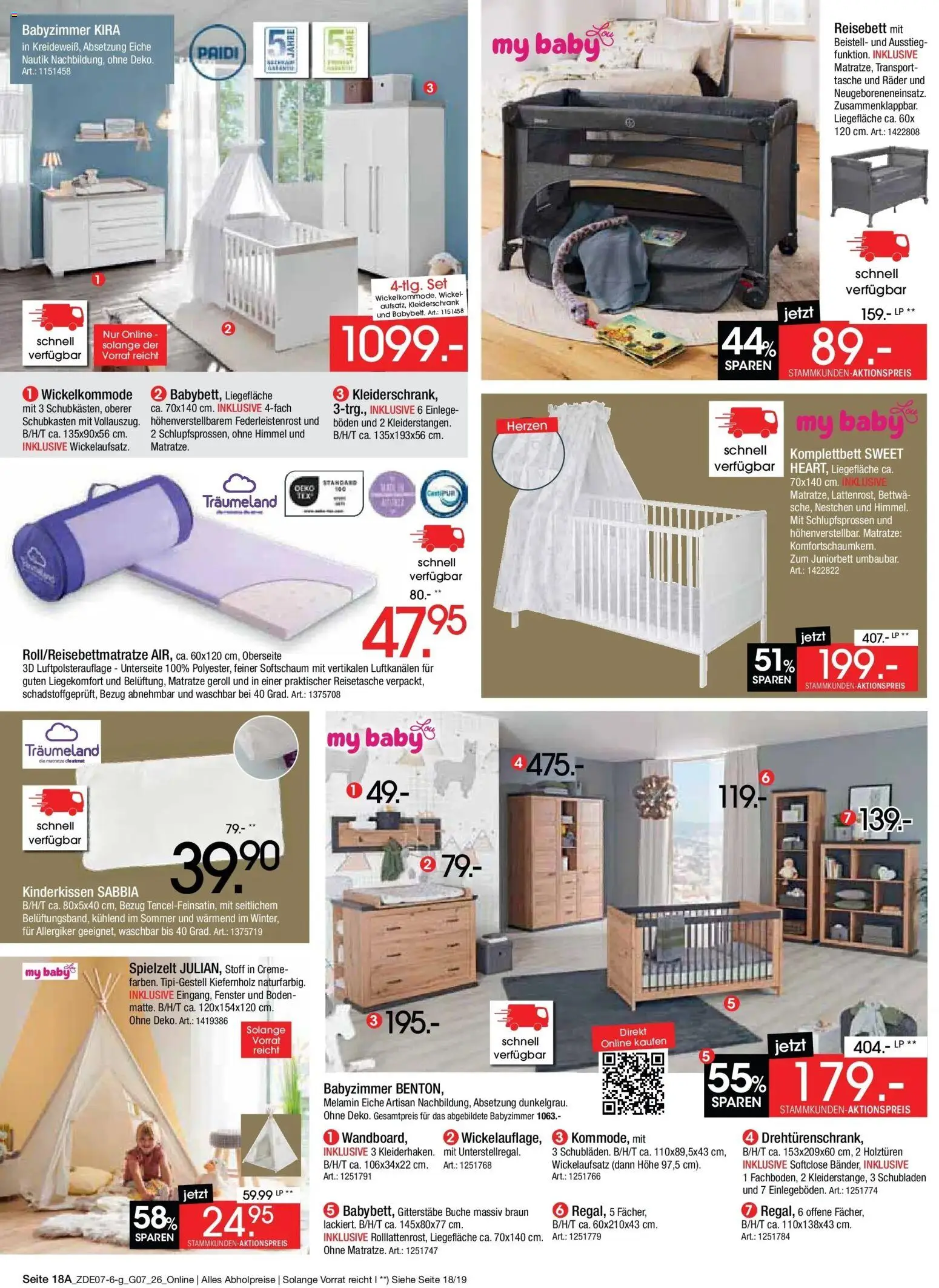 Zurbrüggen Sonderverkauf – gültig ab 09.07.2026 | Seite: 20 | Produkte: Matratze, Kleiderschrank, Creme, Reisetasche