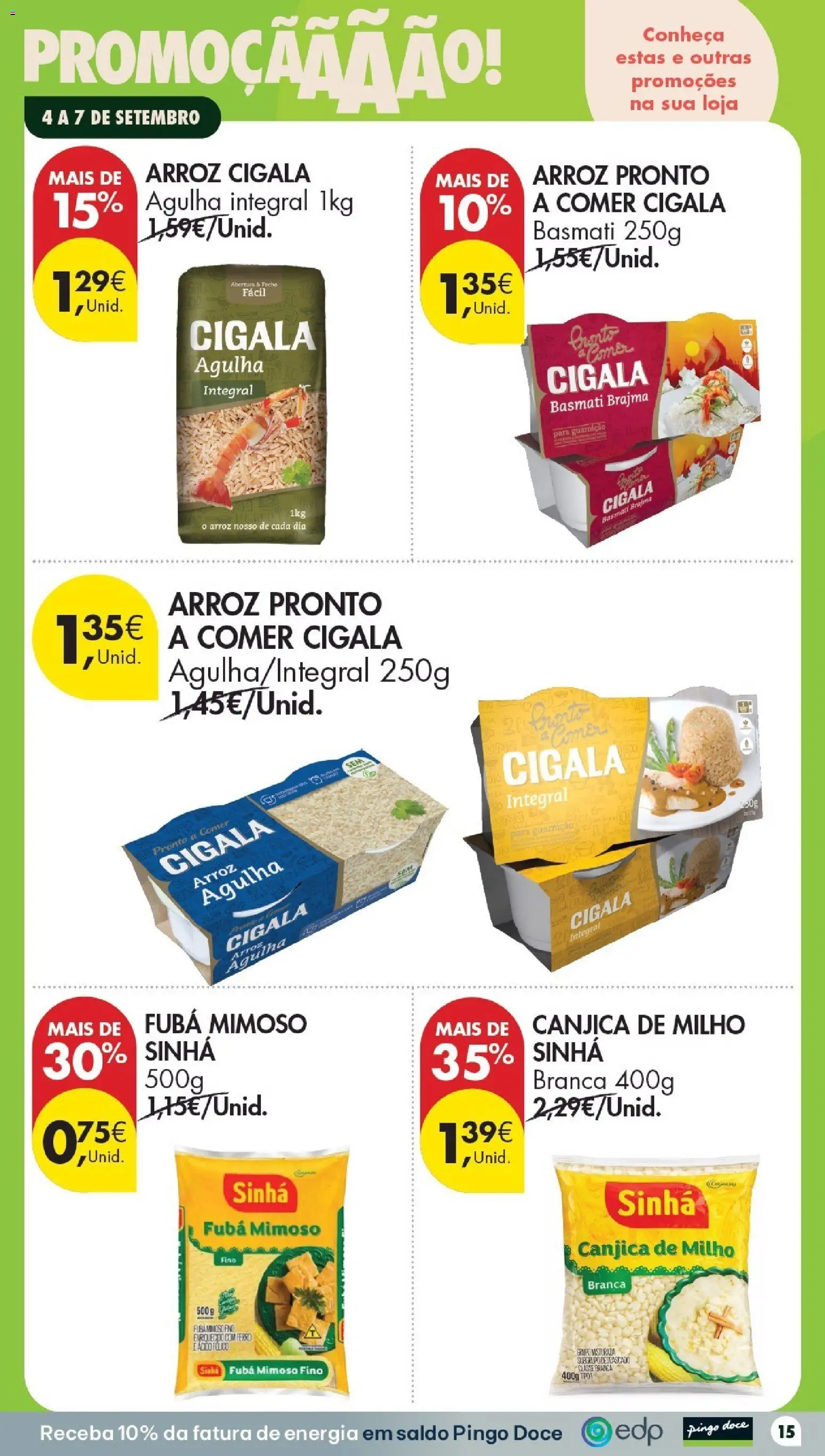 Pingo Doce Poupe este Fim de Semana │ válido de 04/09/2026 | Página: 15 | Produtos: Ferro, Arroz, Milho