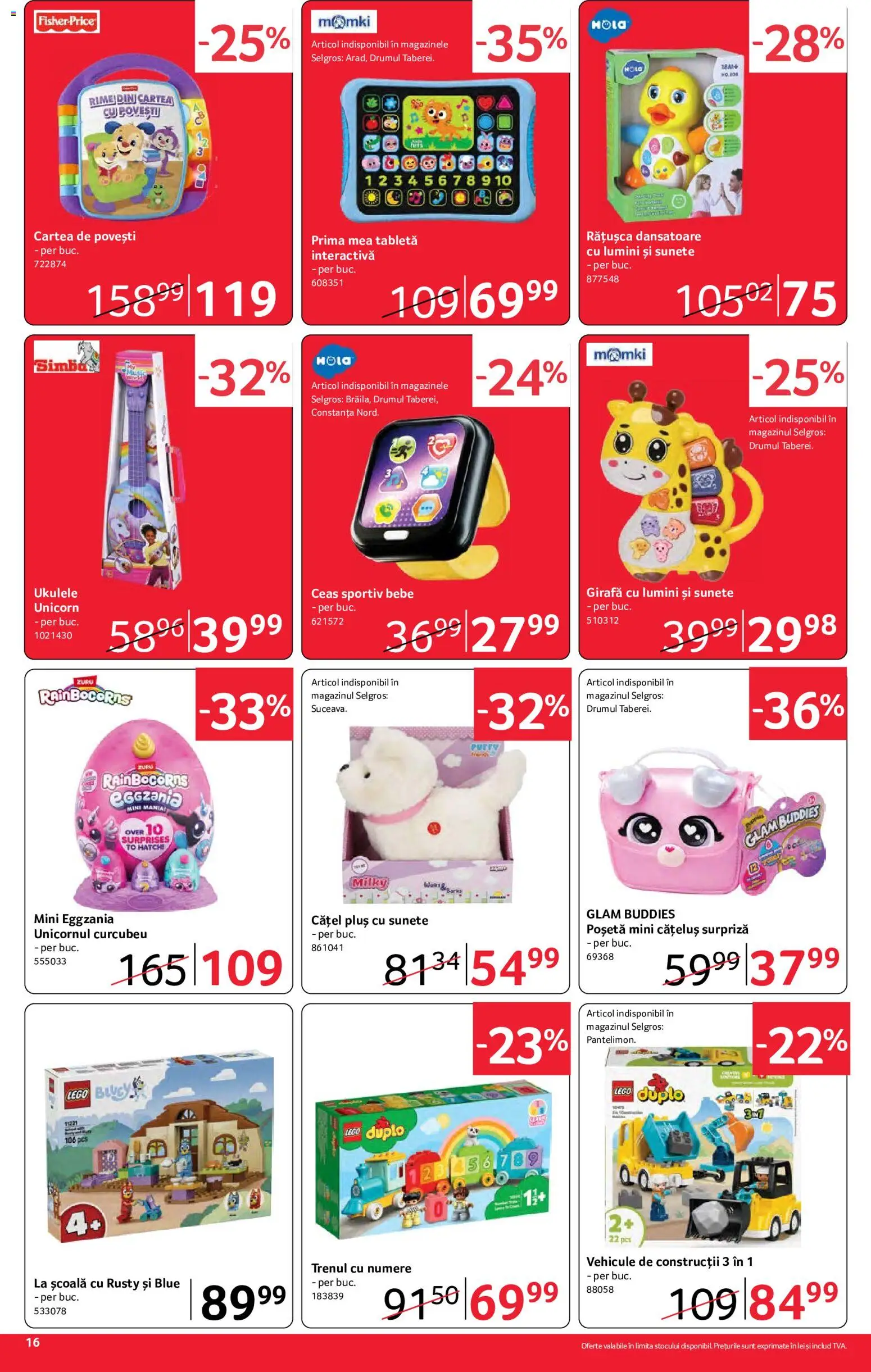 Noul catalog Selgros – valabil de la 18.09.2026 | Pagină: 16 | Produse: Ceas, Tabletă, Unicorn, Plus