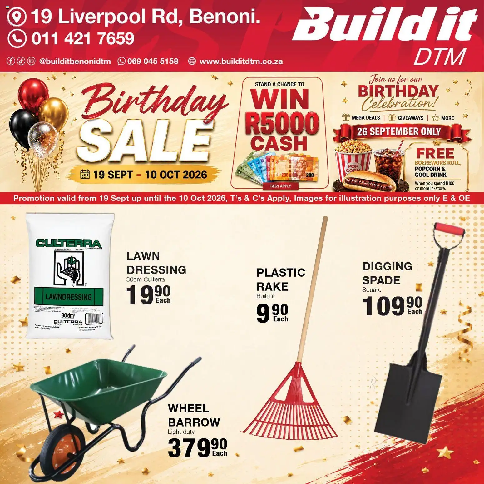 New Build It catalogue – valid from 19/09/2026 | Page: 7 | Products: Boerewors, Light, Spade, Dressing
