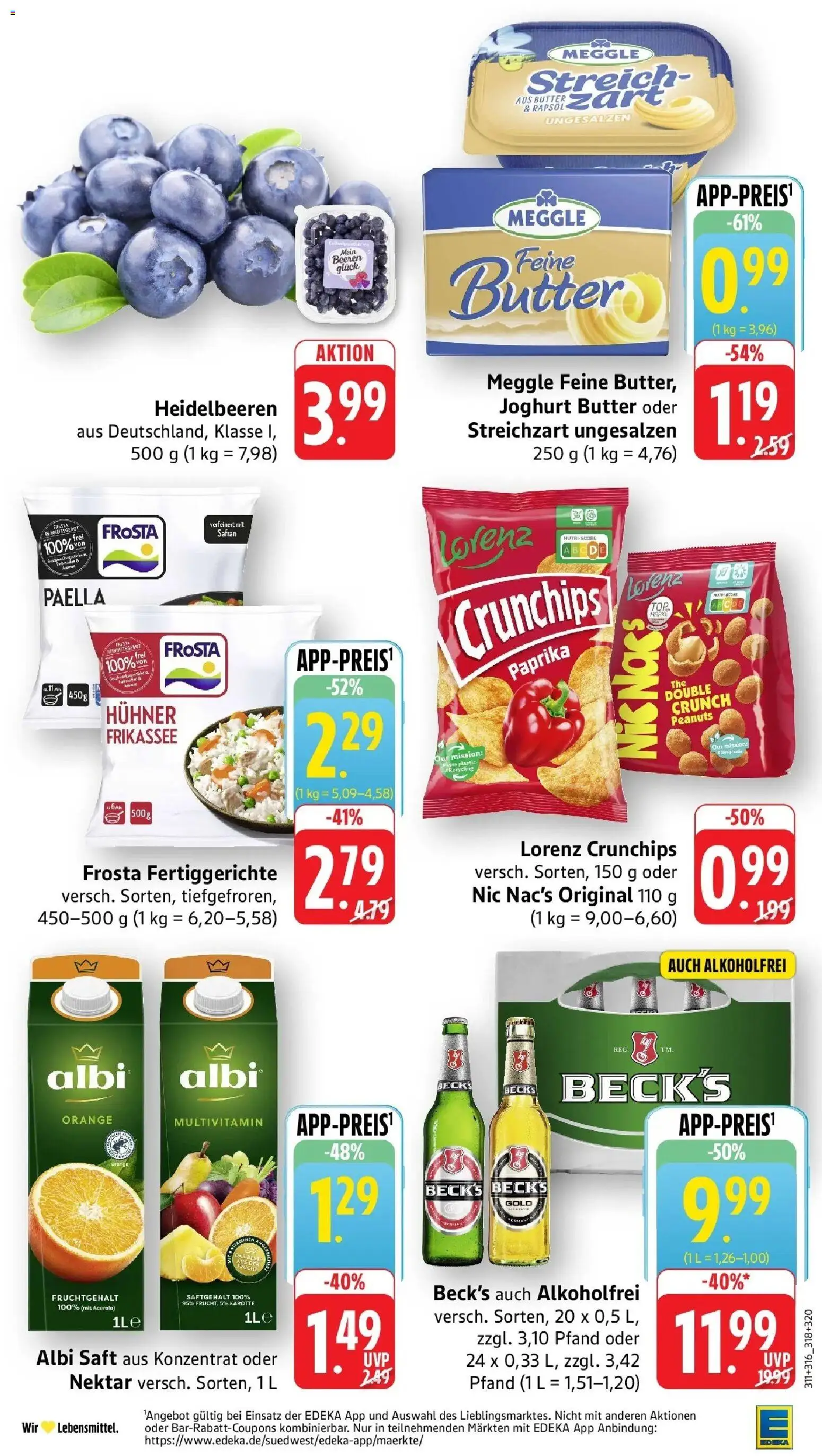 Edeka prospekt Heppenheim – gültig ab 13.07.2026 | Seite: 2 | Produkte: Butter, Joghurt, Fertiggerichte, Lorenz crunchips