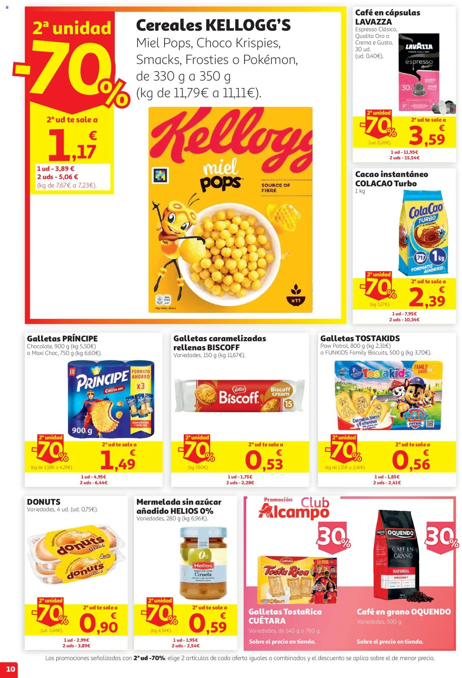 Alcampo folleto │ válido desde el 27/08/2026 | Página: 10 | Productos: Té, Lotus, Donuts, Cacao
