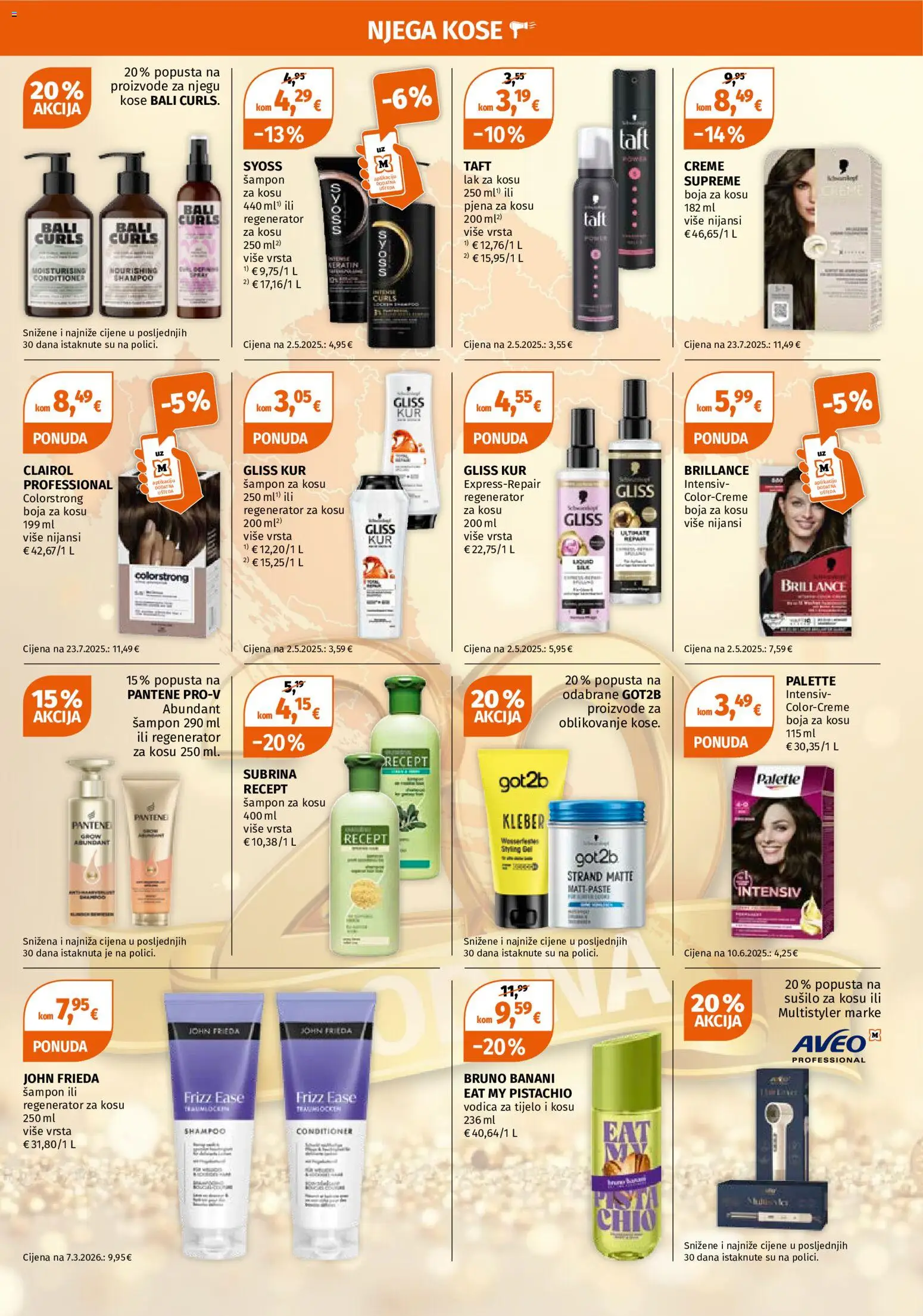 Müller katalog | vrijedi od 28.09.2026 | Stranica: 7 | Proizvodi: Sušilo za kosu, Regenerator, Lak za kosu, Pjena