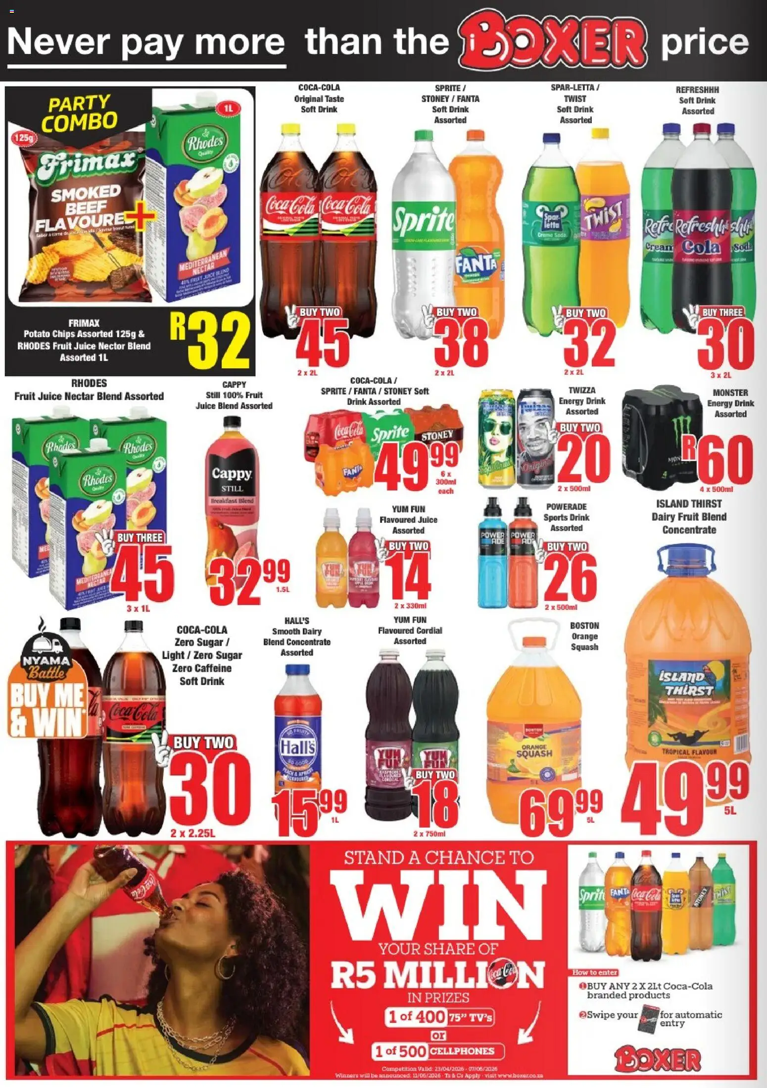 New Boxer catalogue – valid from 25.05.2026 | Page: 6 | Products: Juice, Fanta, Sprite, Stoney