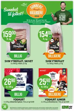 Forhåndsvisning av YOGHURT JUNIOR, 4 x 125 g, jordbær&banan, Tine, pr. kg 51,80 gyldig fra 31/08/2026 | Side: 10 | Produkter: Ytrefilet, Kiwi, Ved, Fløte
