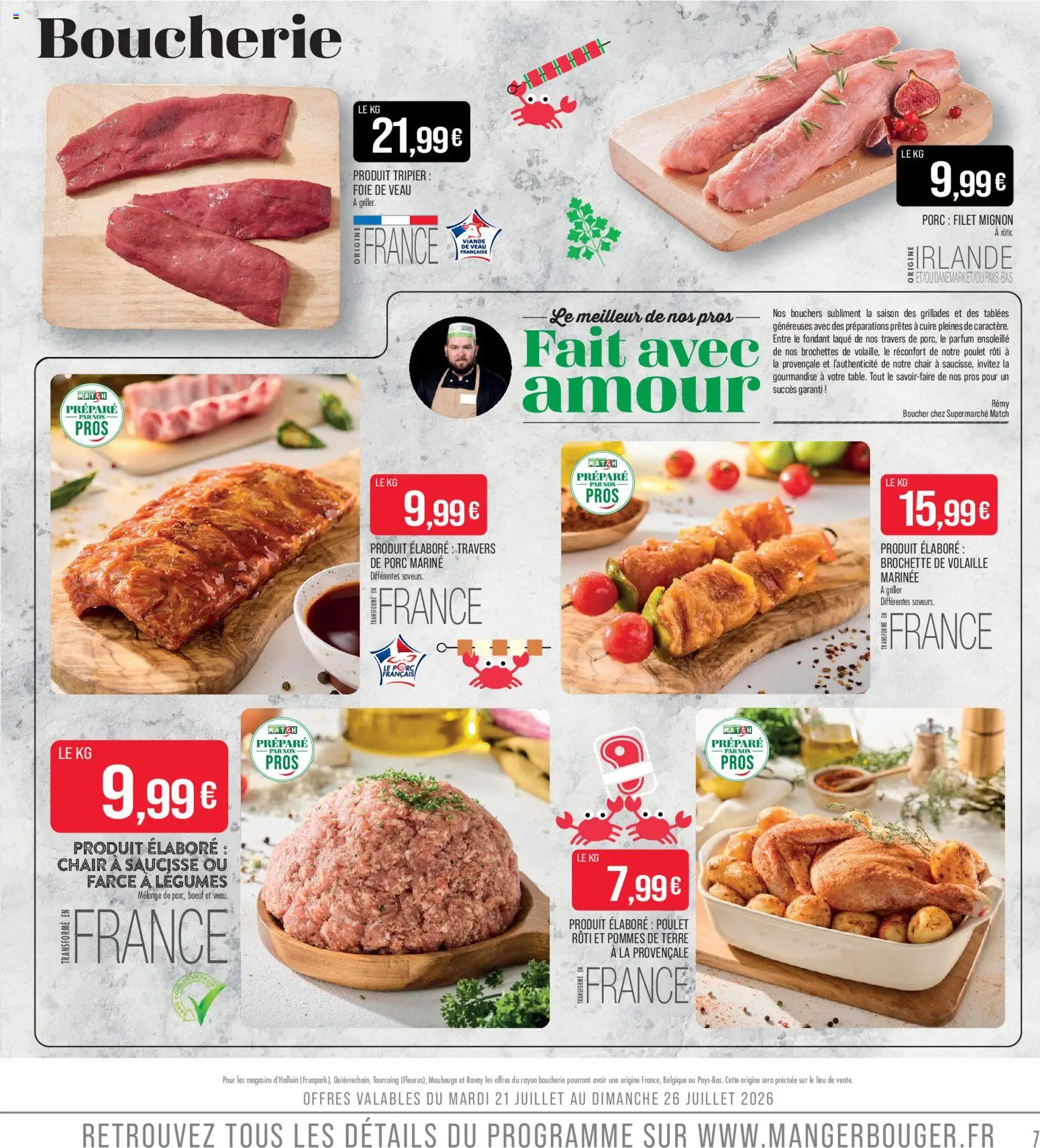 {H1} | Page: 7 | Produits: Laque, Saucisse, Viande, Foie de veau