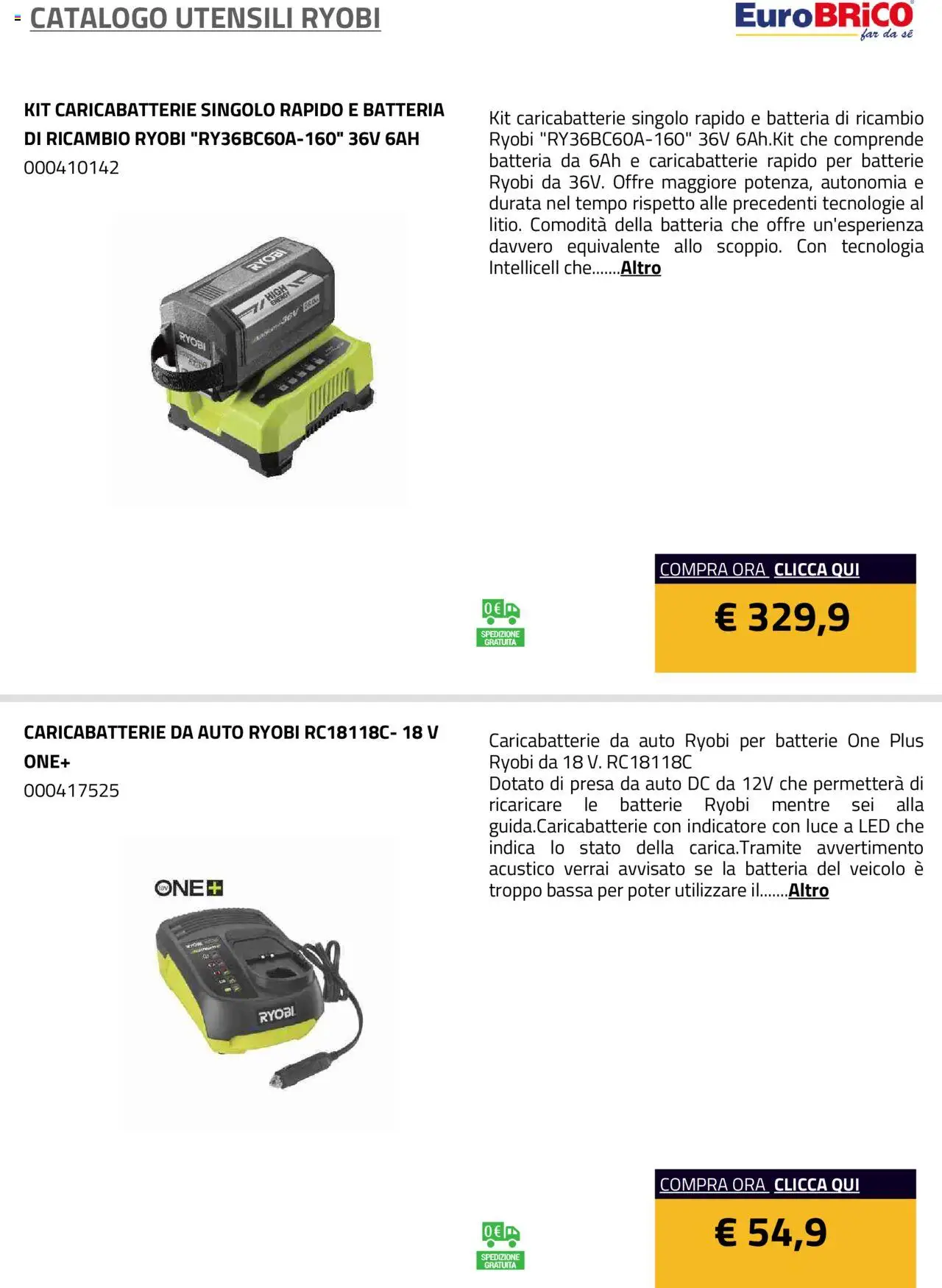 Volantino Eurobrico del 23.07.2025 | Pagina: 64 | Prodotti: Presa, Batteria, Batterie, Caricabatterie
