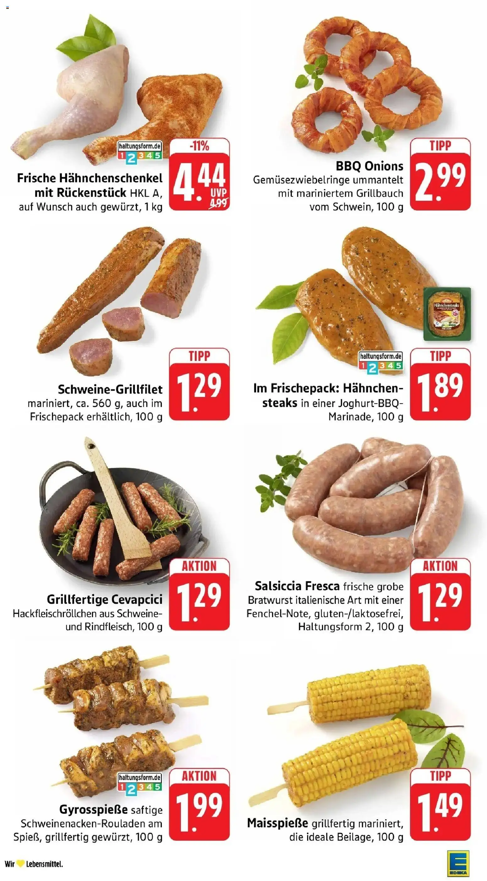 Edeka prospekt Ettenheim – gültig ab 08.06.2026 | Seite: 8 | Produkte: Hahnchen, Hahnchenschenkel, Cevapcici, Gyros