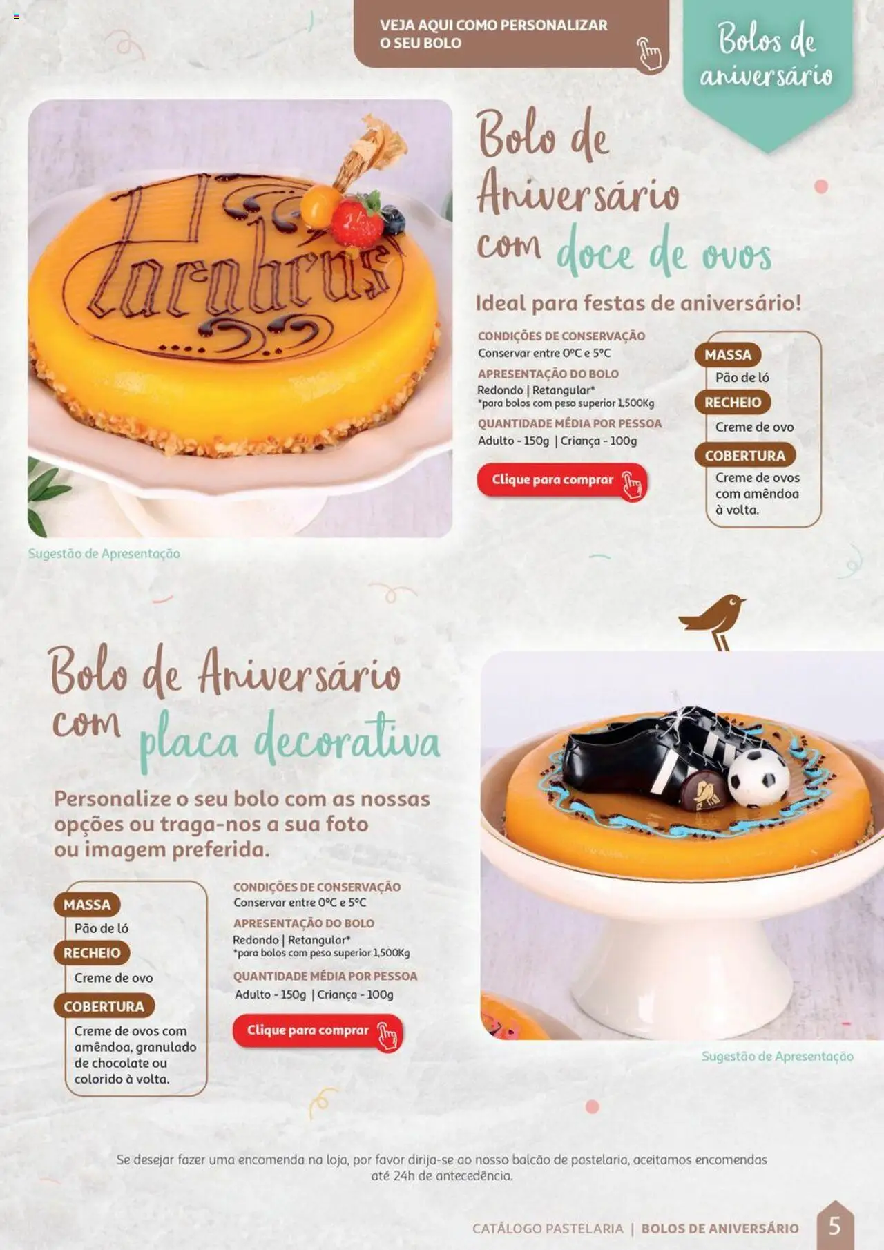 Auchan Catálogo de Pastelaria │ válido de 08/04/2024 | Página: 5 | Produtos: Bolo, Pão, Chocolate, Massa